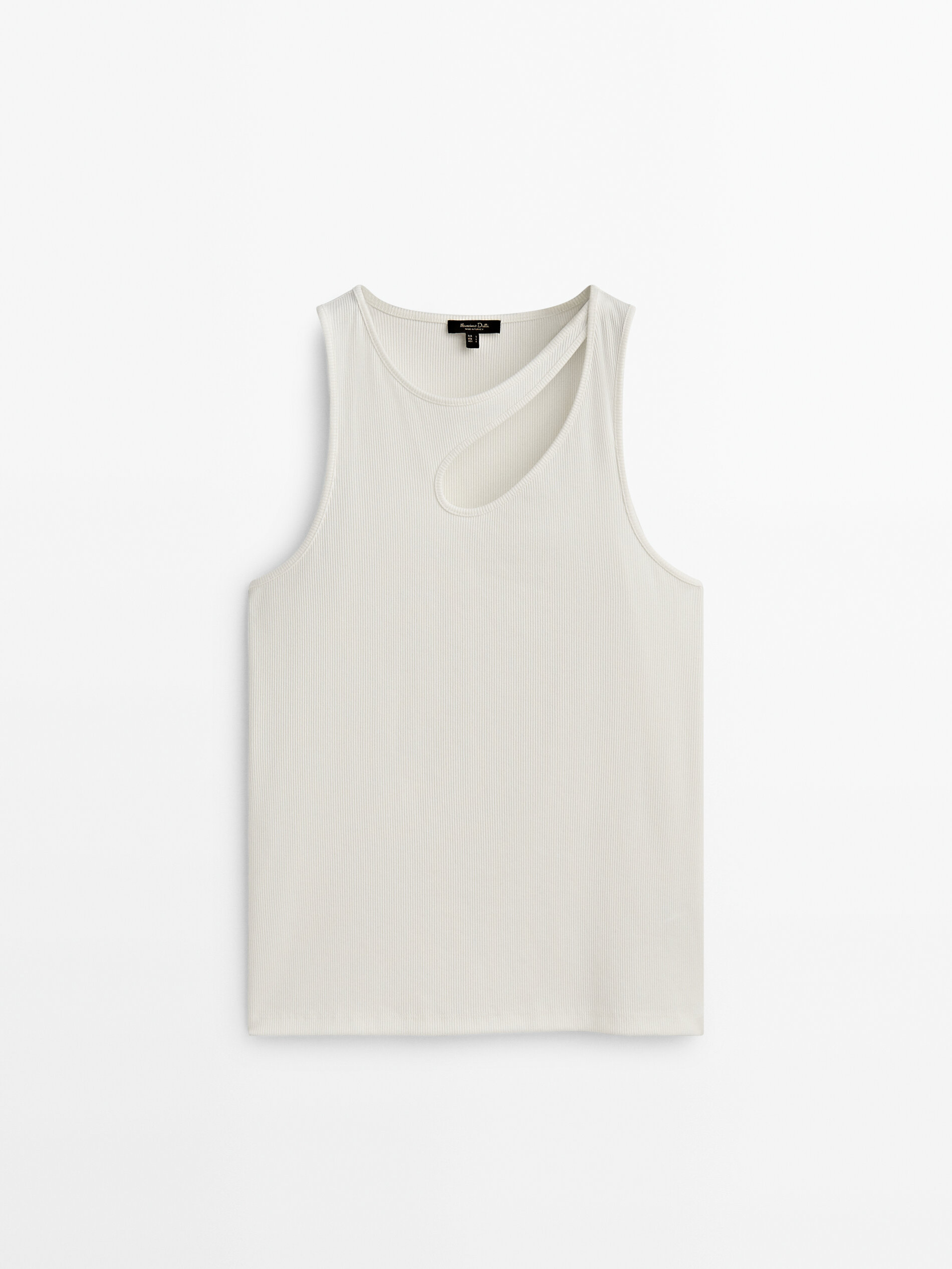 Camiseta cut out canalé - CRUDO