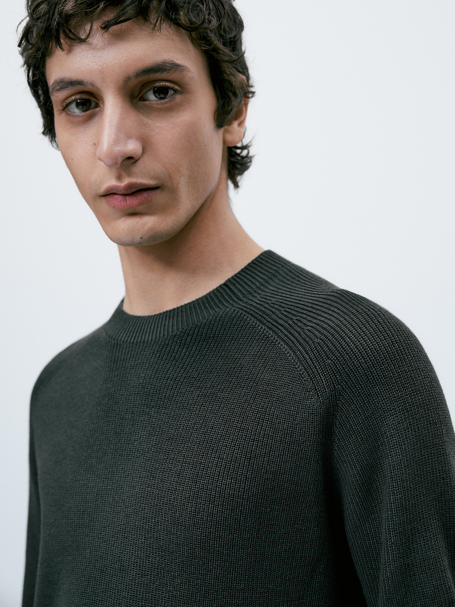 Jersey de punto estructura cuello redondo - BOTELLA