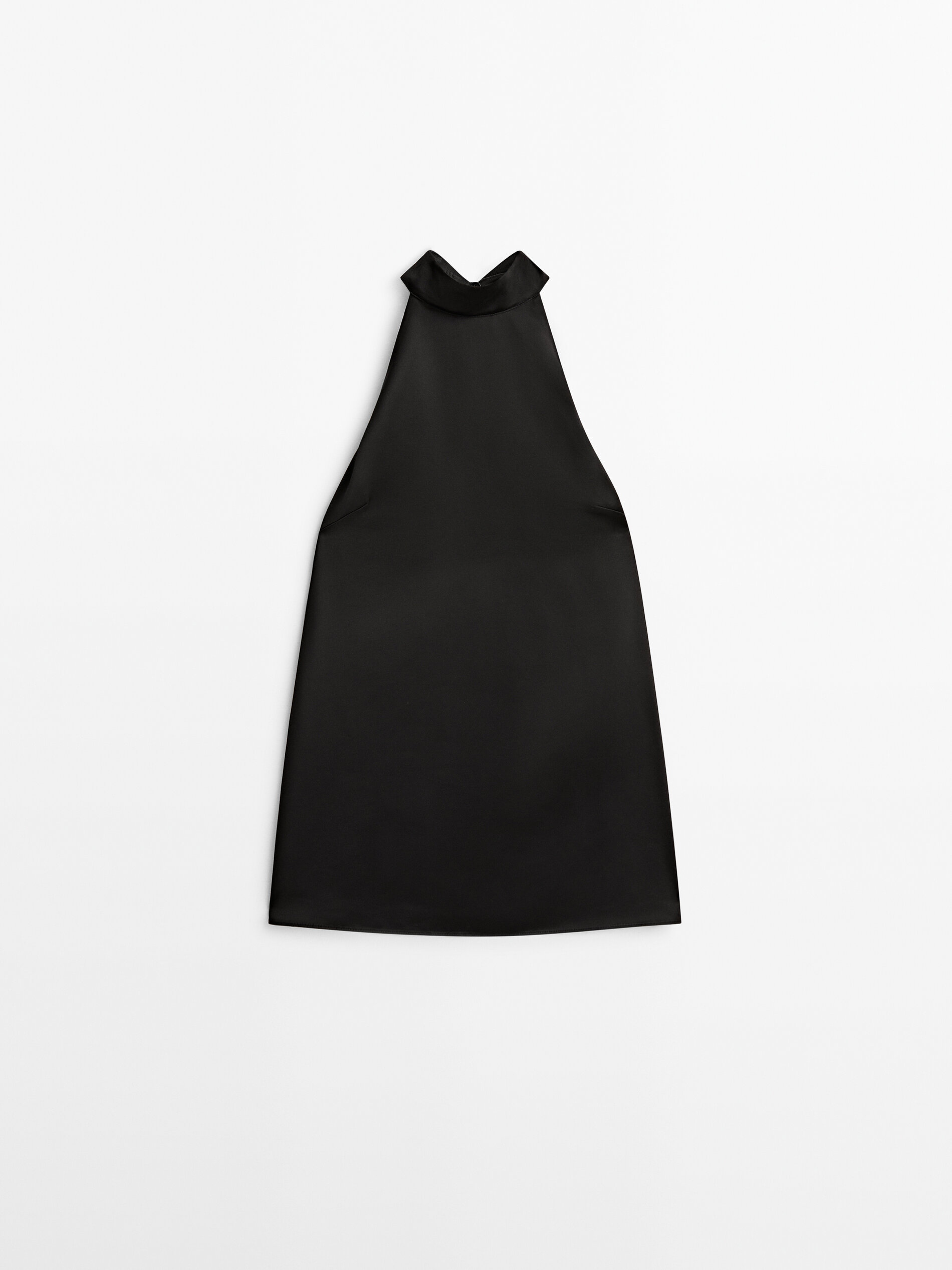 Vestido corto halter -Studio - NEGRO