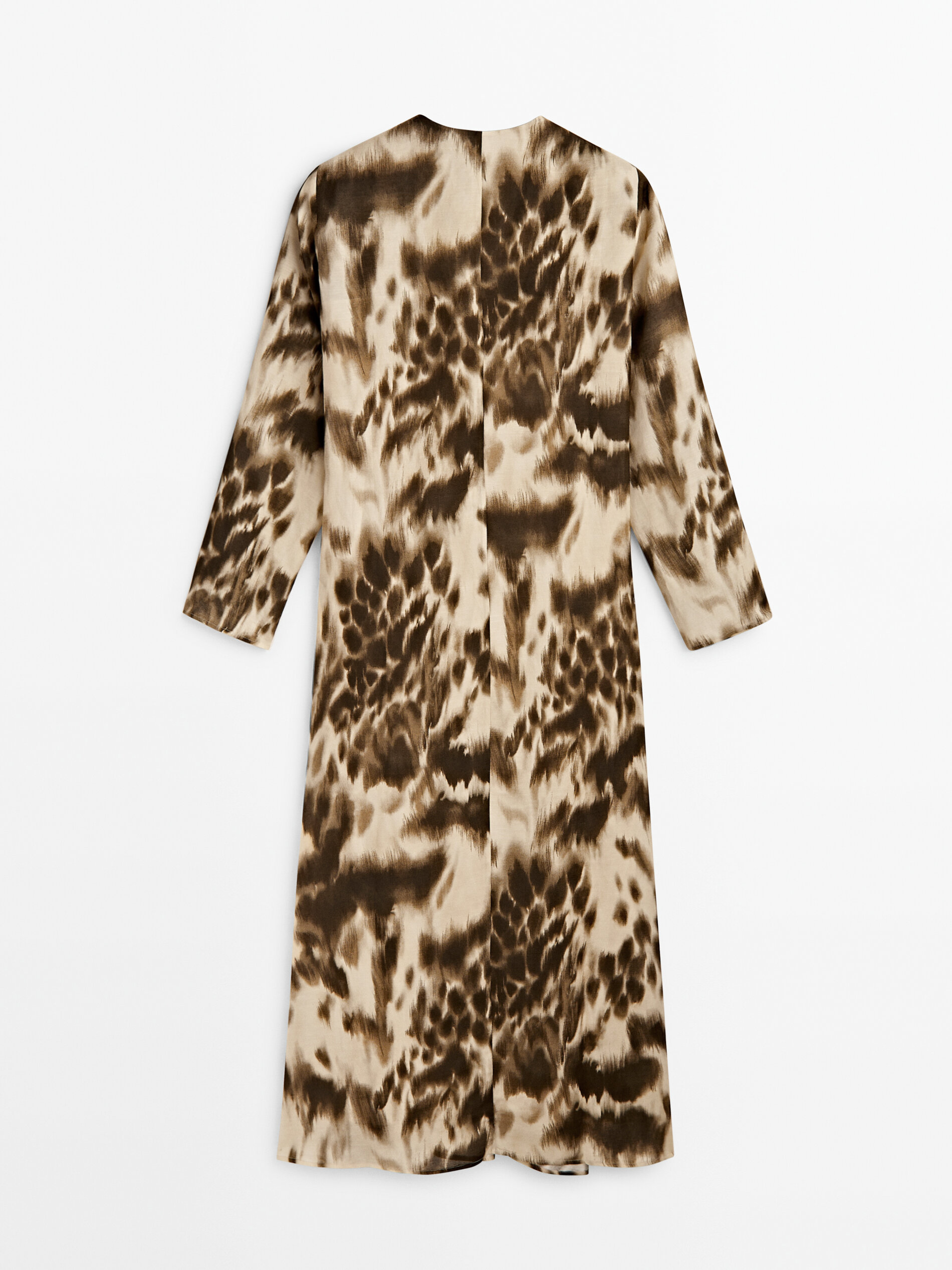 Vestido estampado animal - MARRÓN