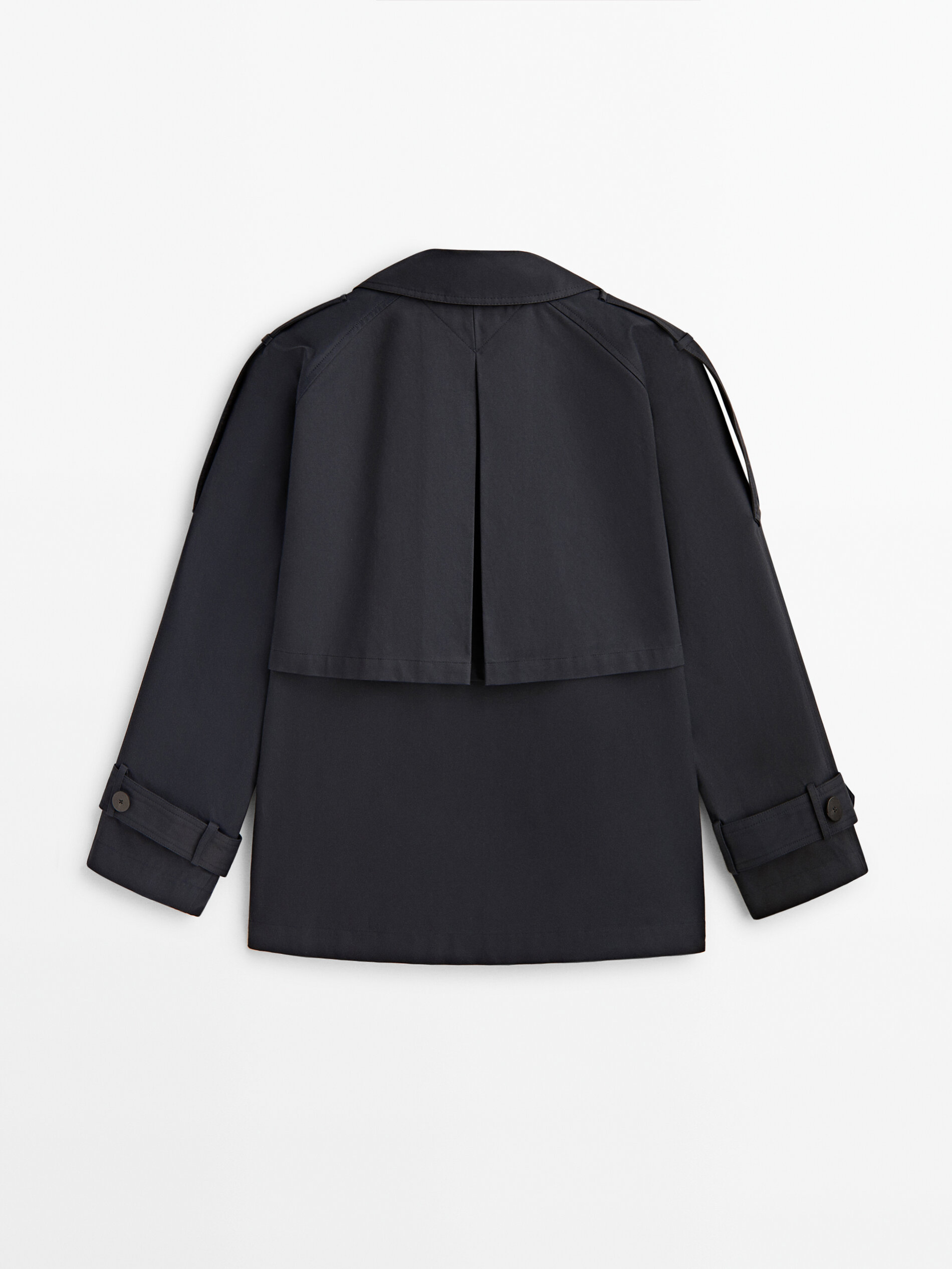 Gabardina corta botones - AZUL MARINO