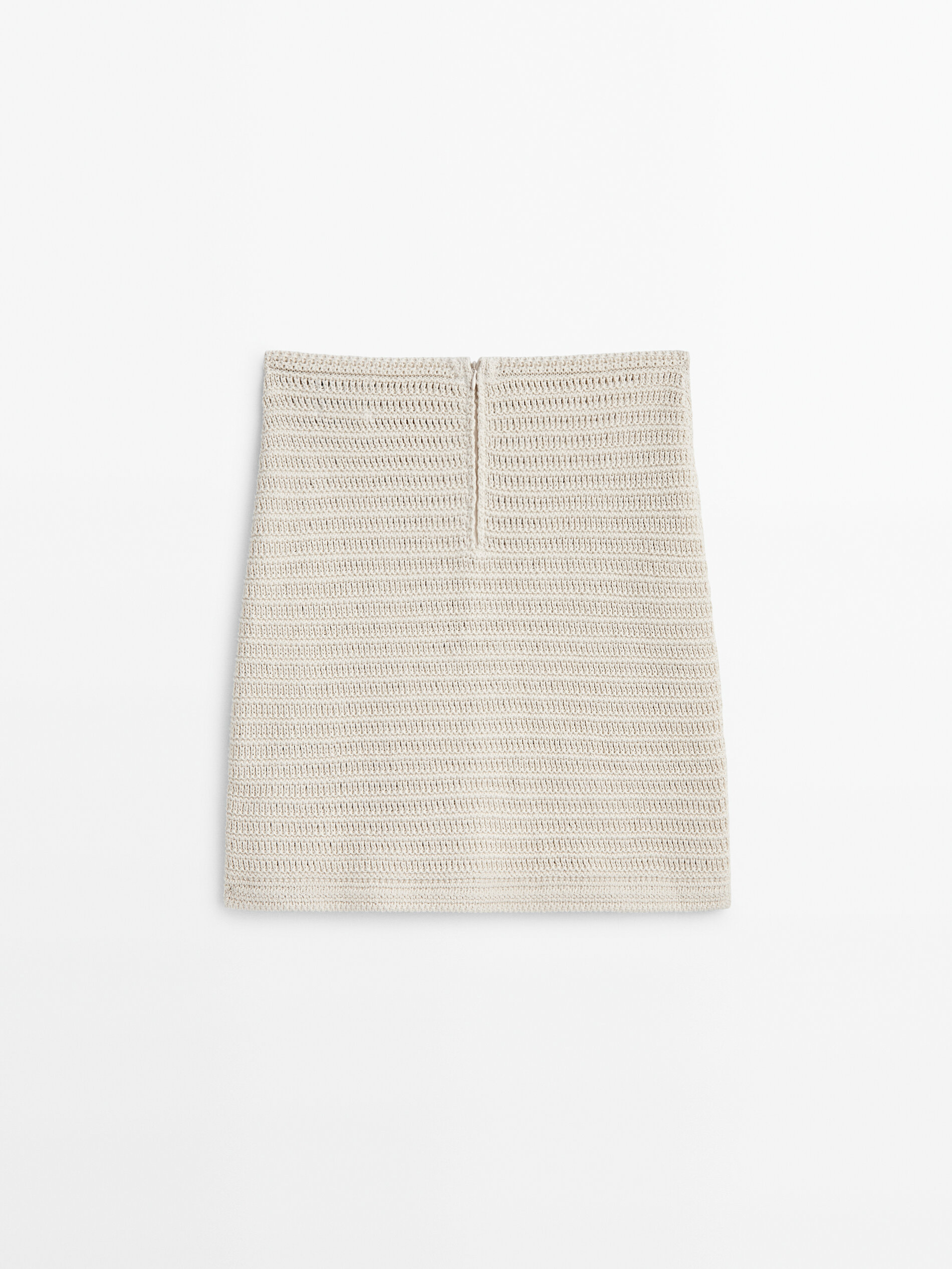 Falda punto crochet -Studio - BEIGE