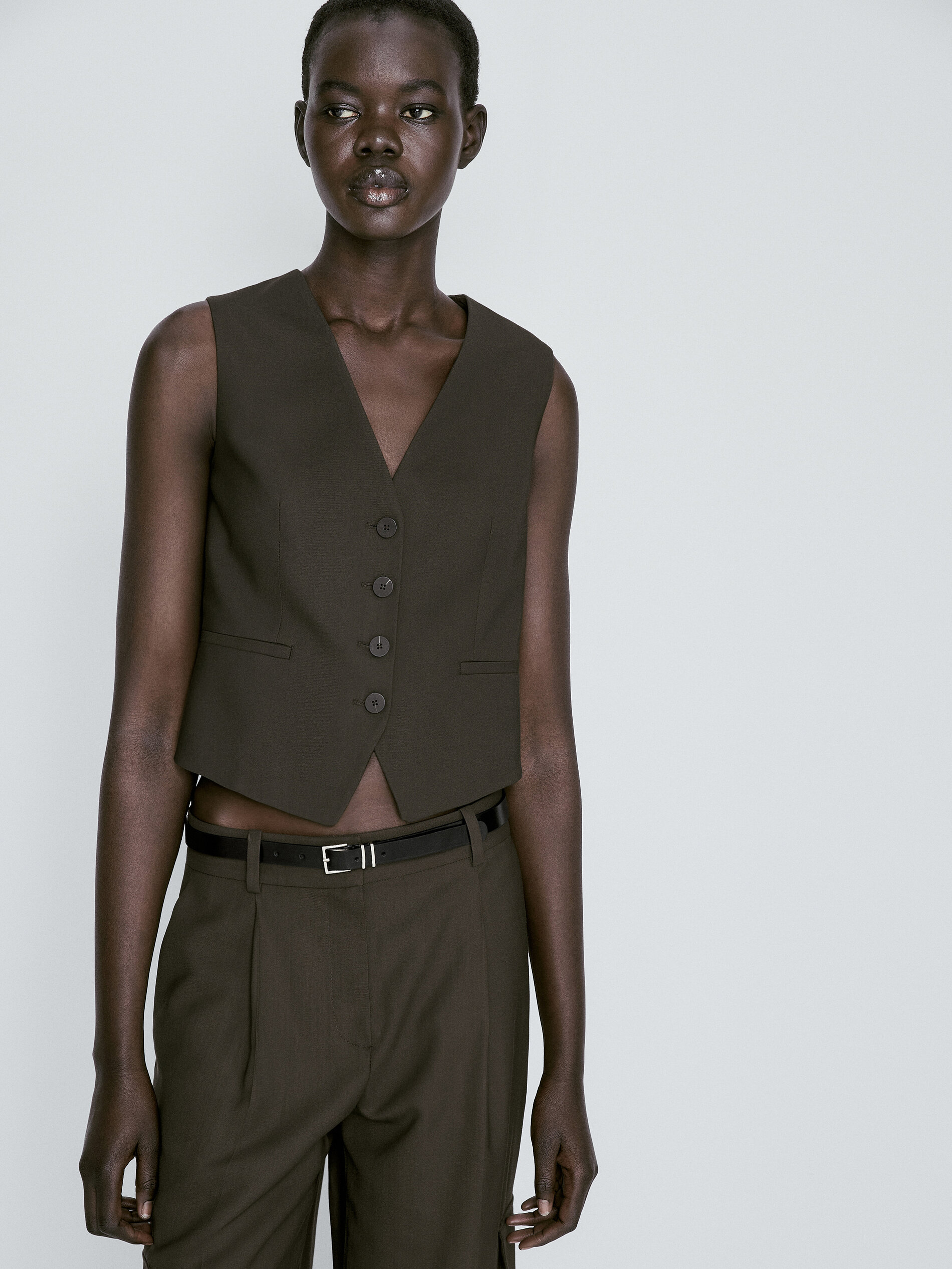 Chaleco traje corto - VISÓN