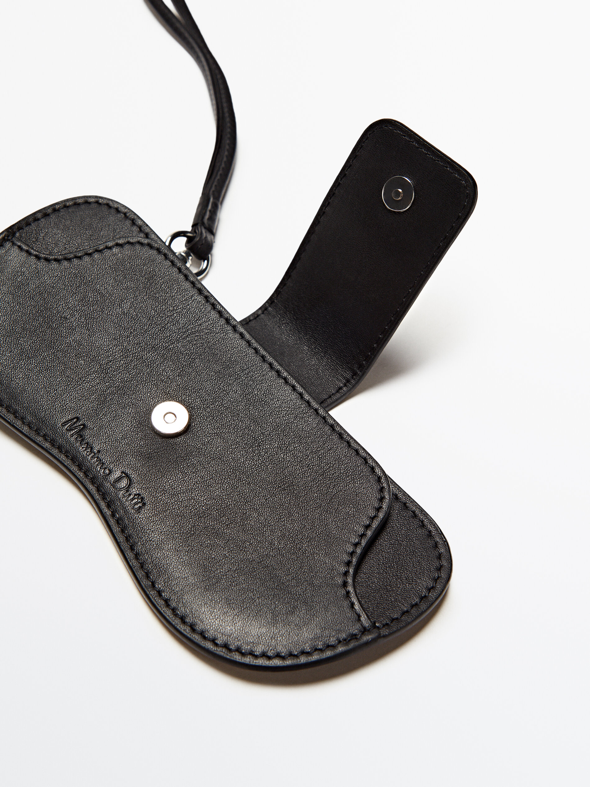 Funda piel gafas con correa - NEGRO