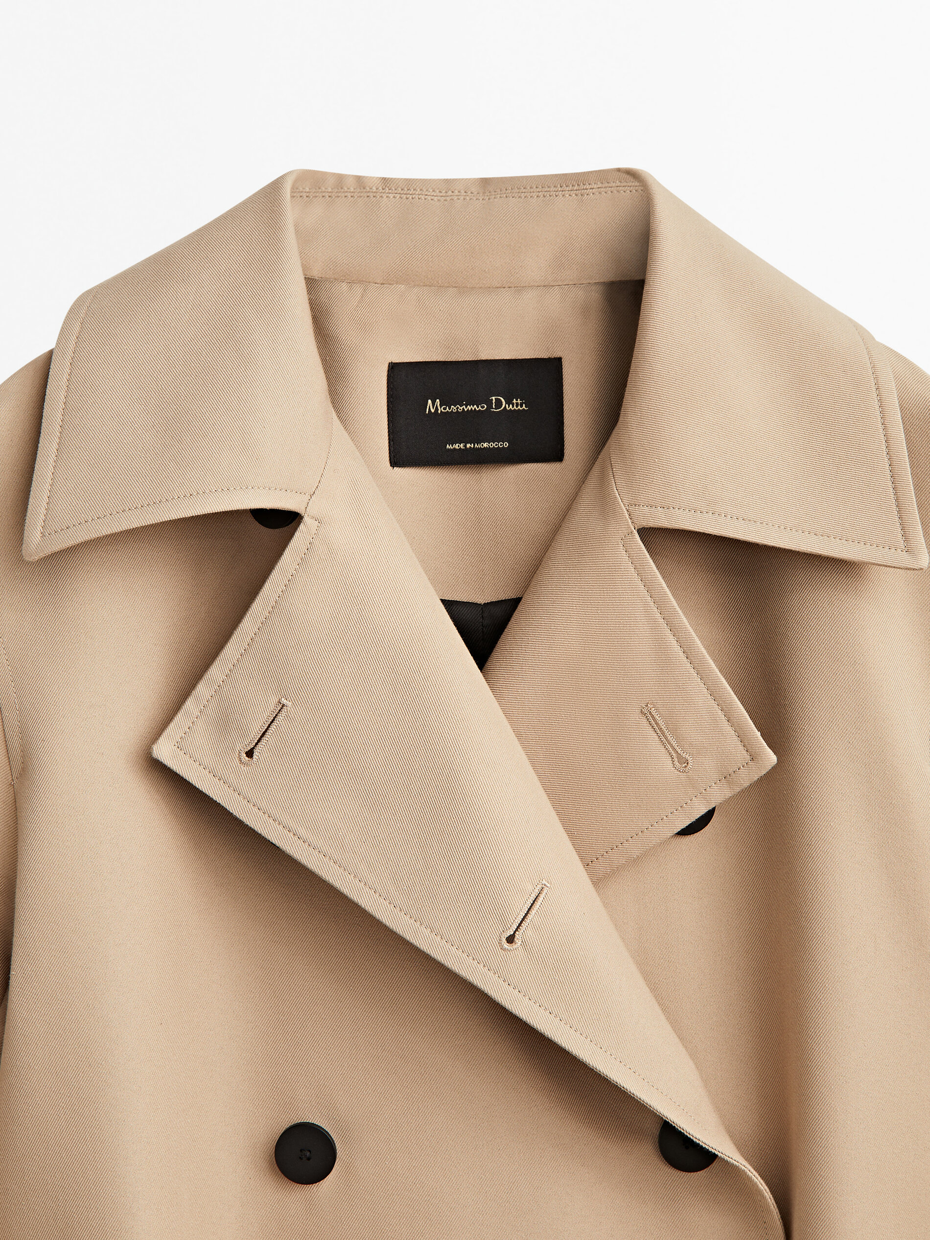 Chaqueta trench cinturón - CAMEL