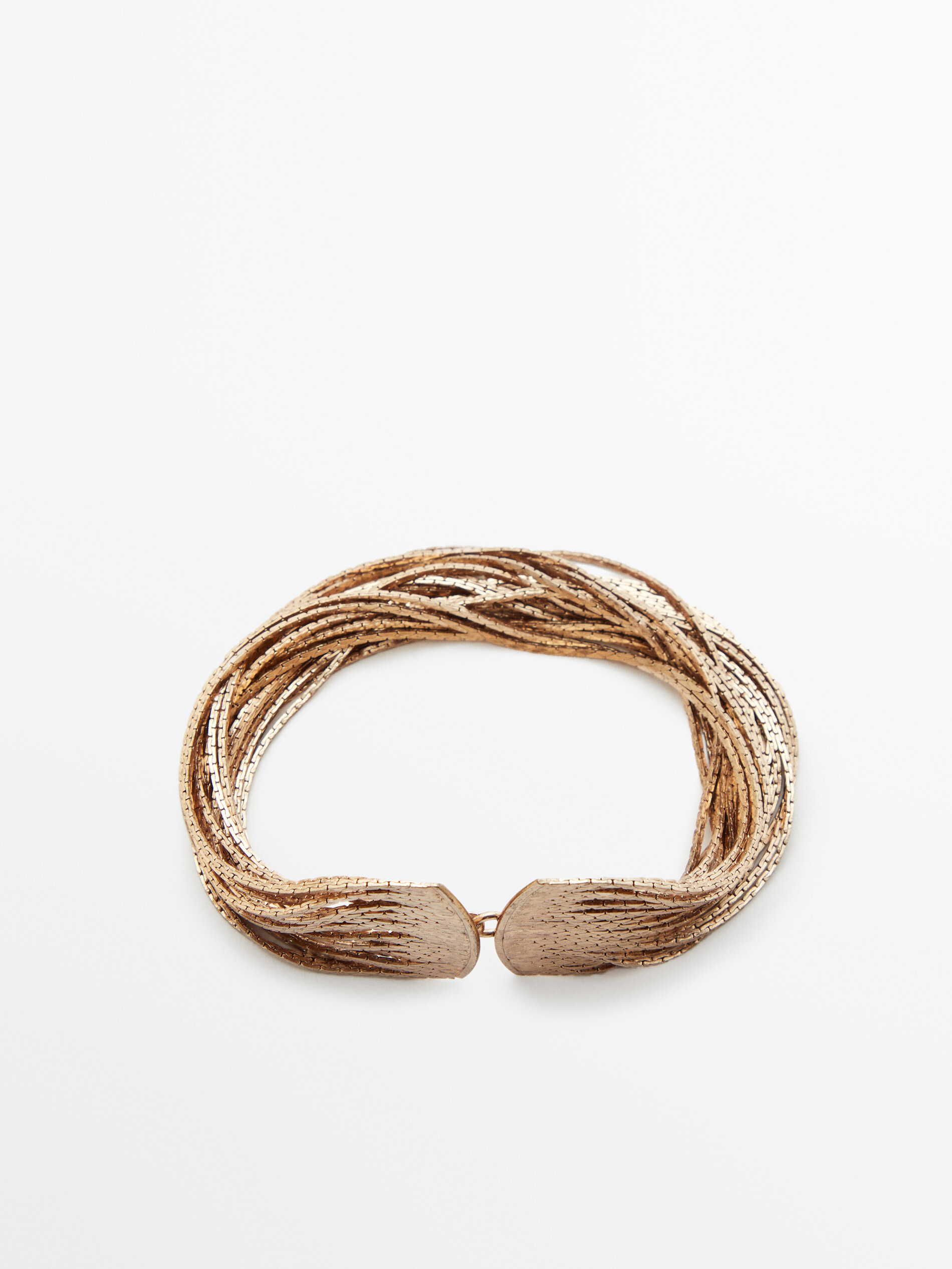 Pulsera cascada mini cadena baño oro - ORO