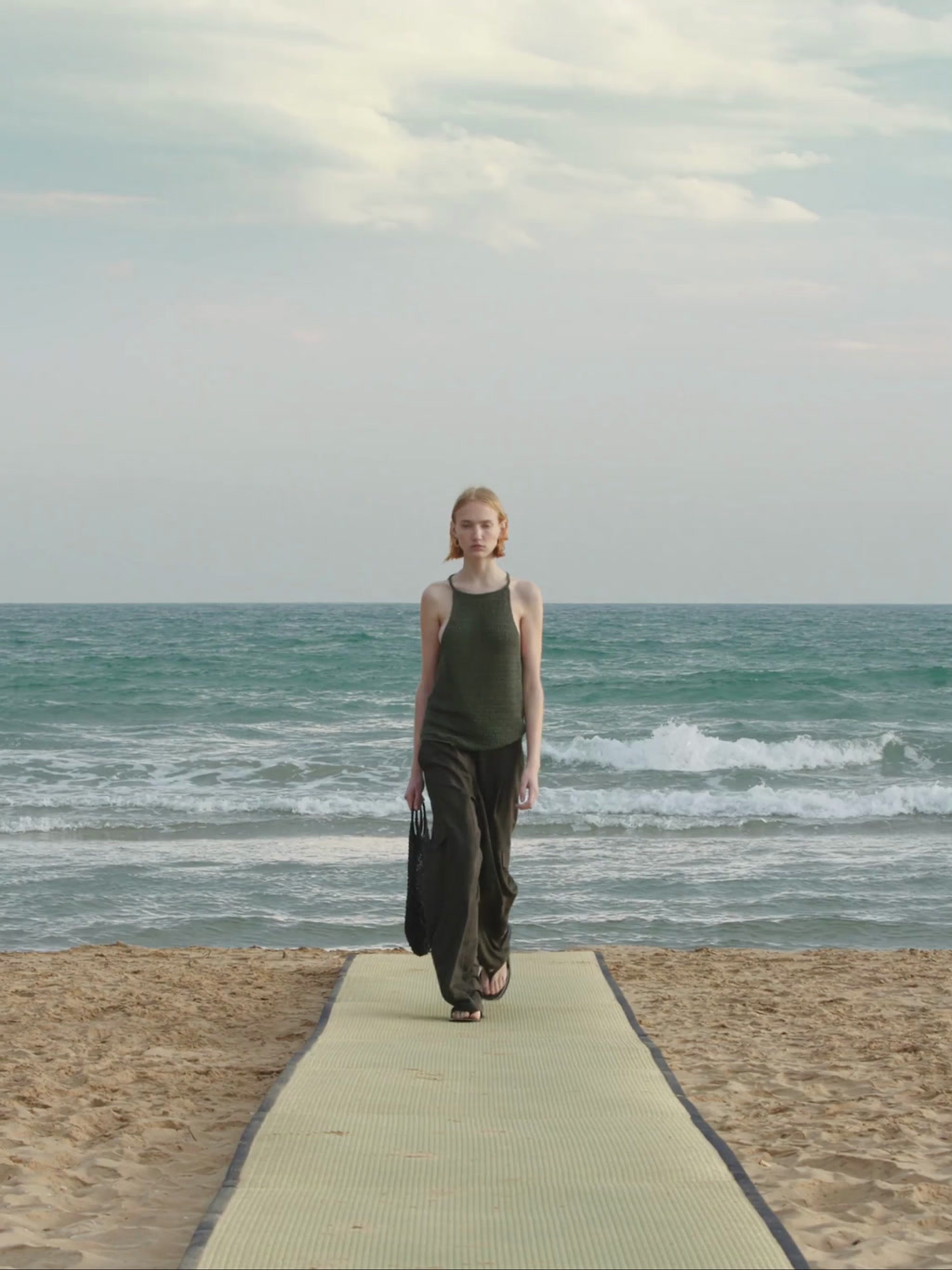 Top punto calado tirantes - KAKI OSCURO