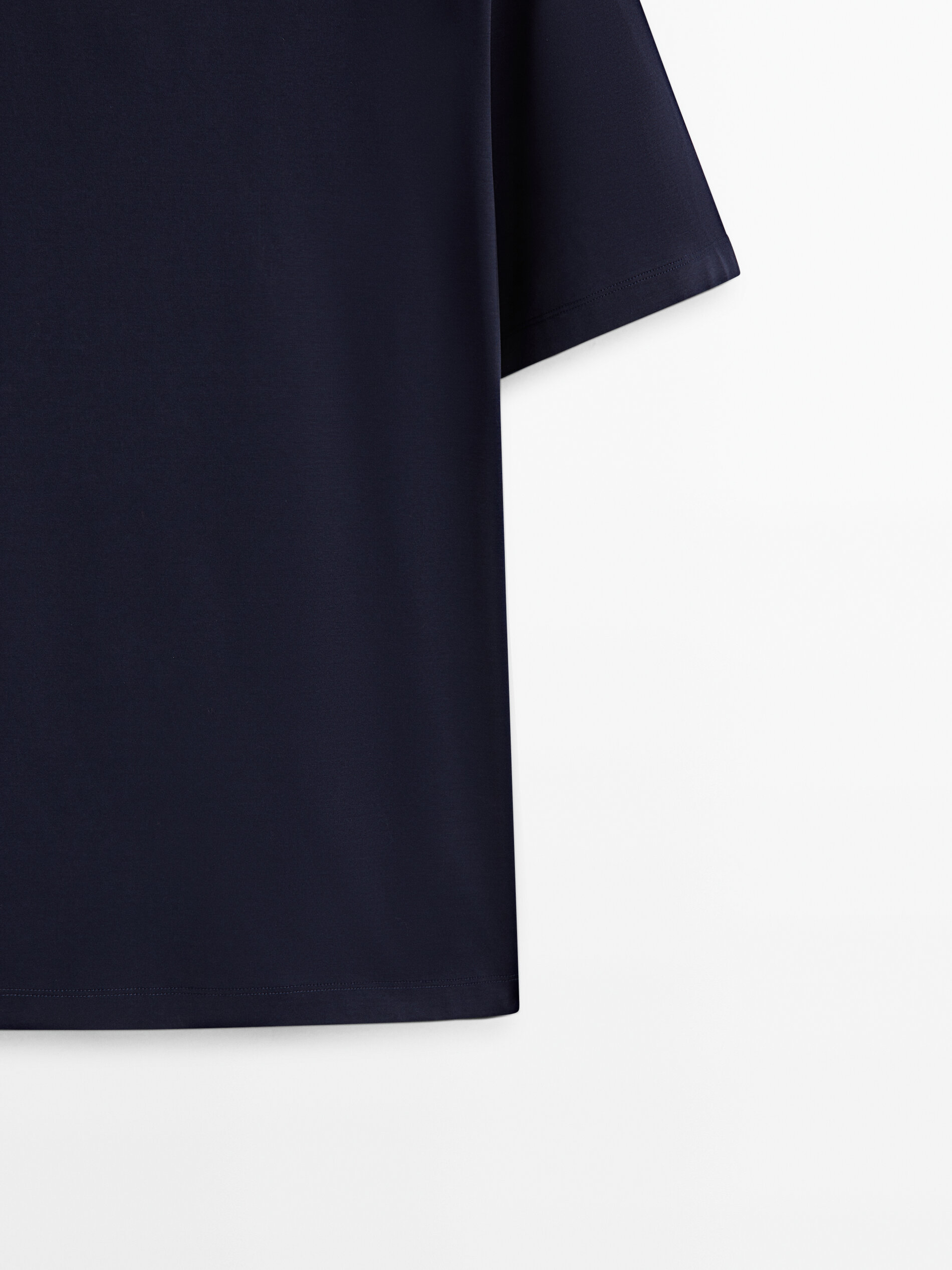 Camiseta manga corta algodón mercerizado - AZULÓN