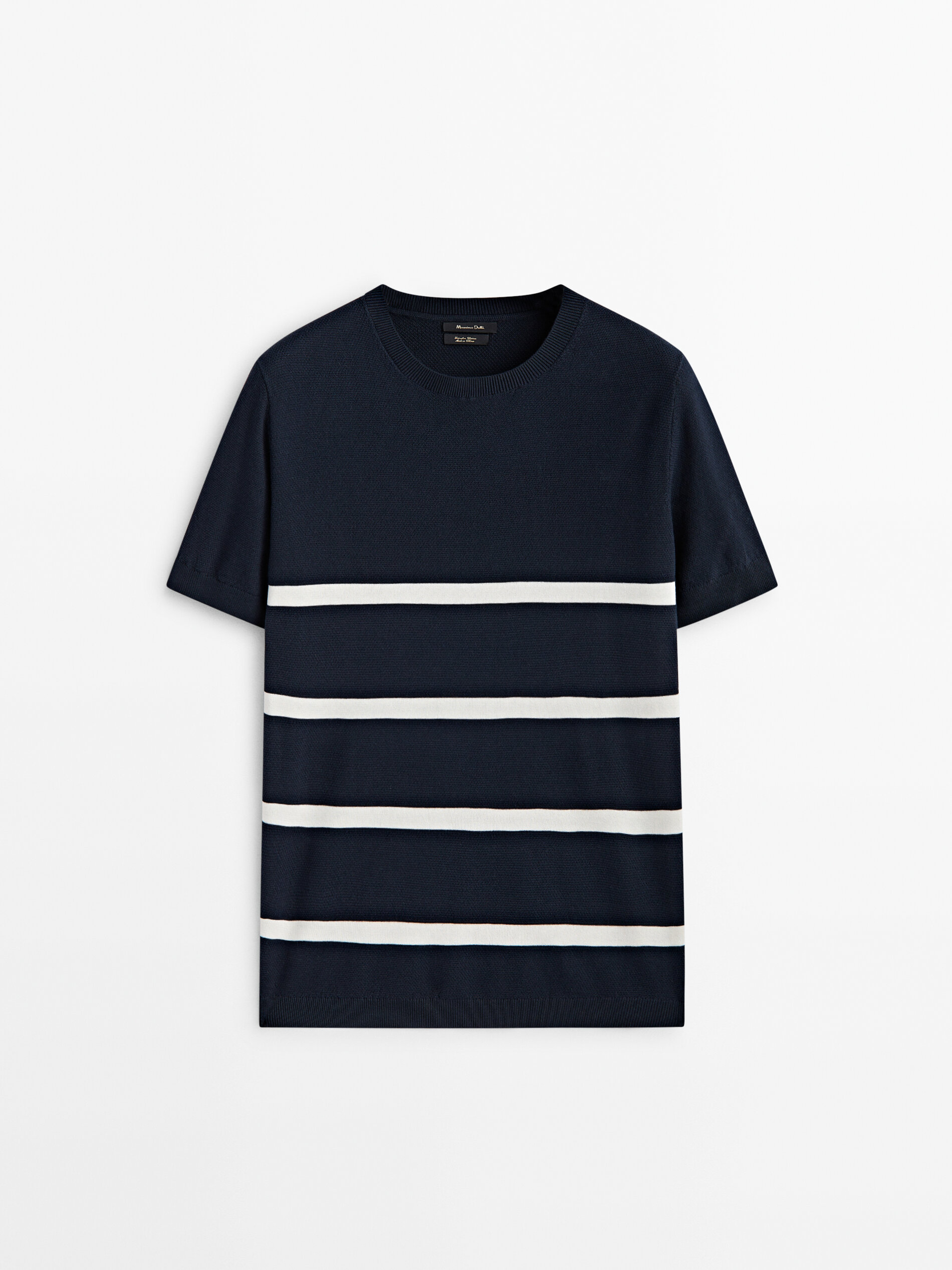 Jersey punto estructura rayas - AZUL MARINO