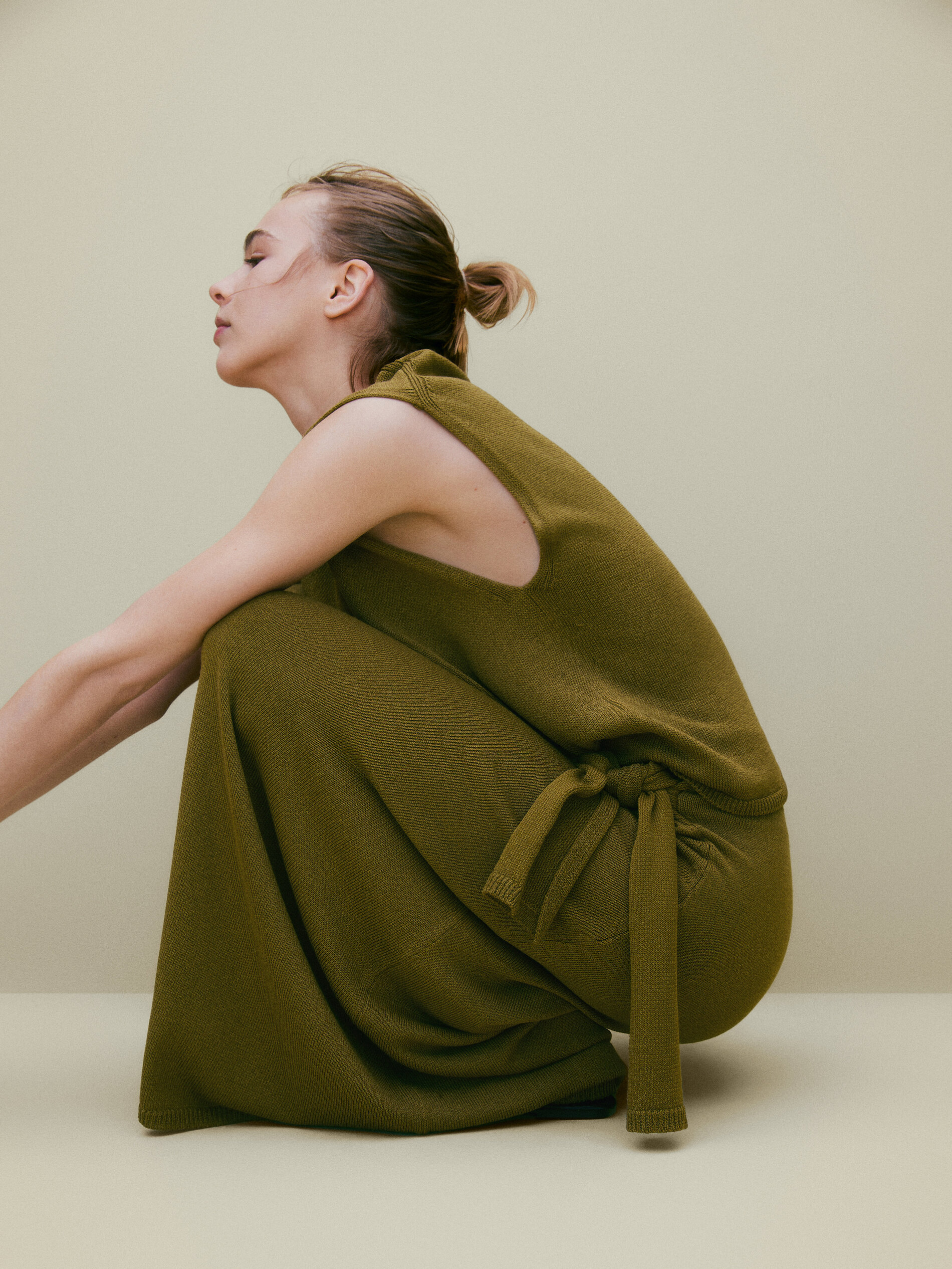 Top punto nudo lateral - OLIVA