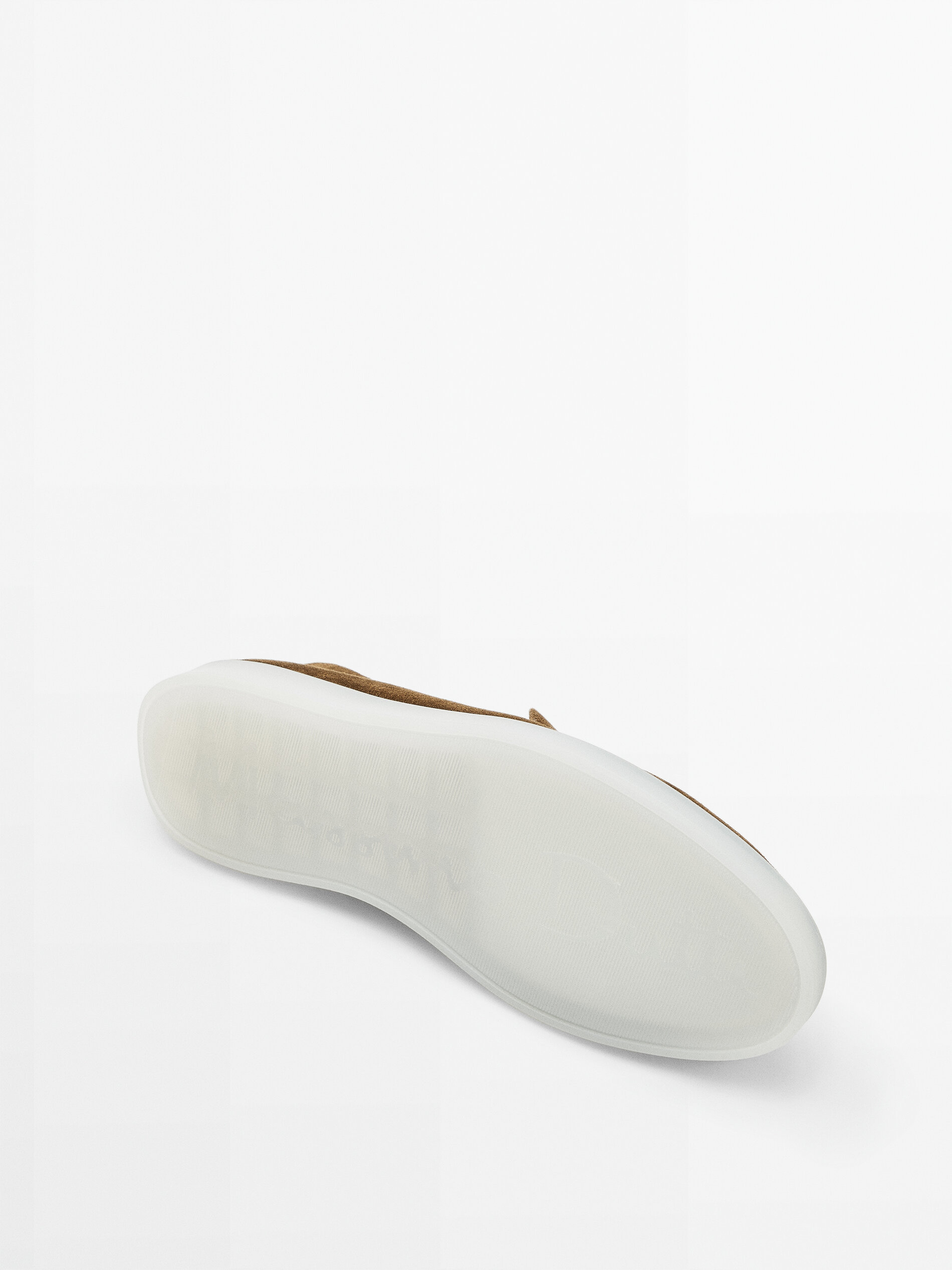 Mocasín serraje piso traslúcido - CAMEL