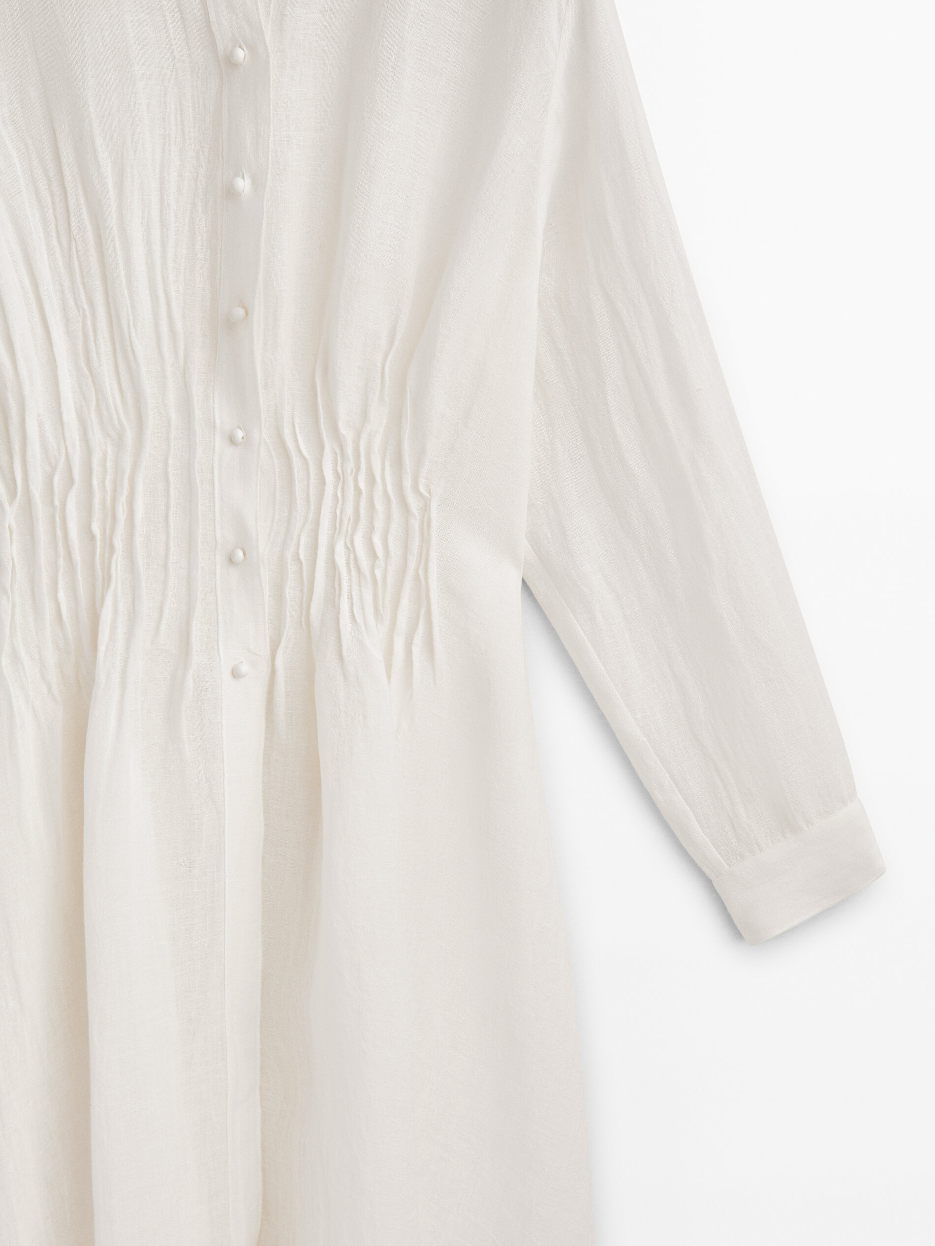 Blusón pliegues Limited Edition - CRUDO