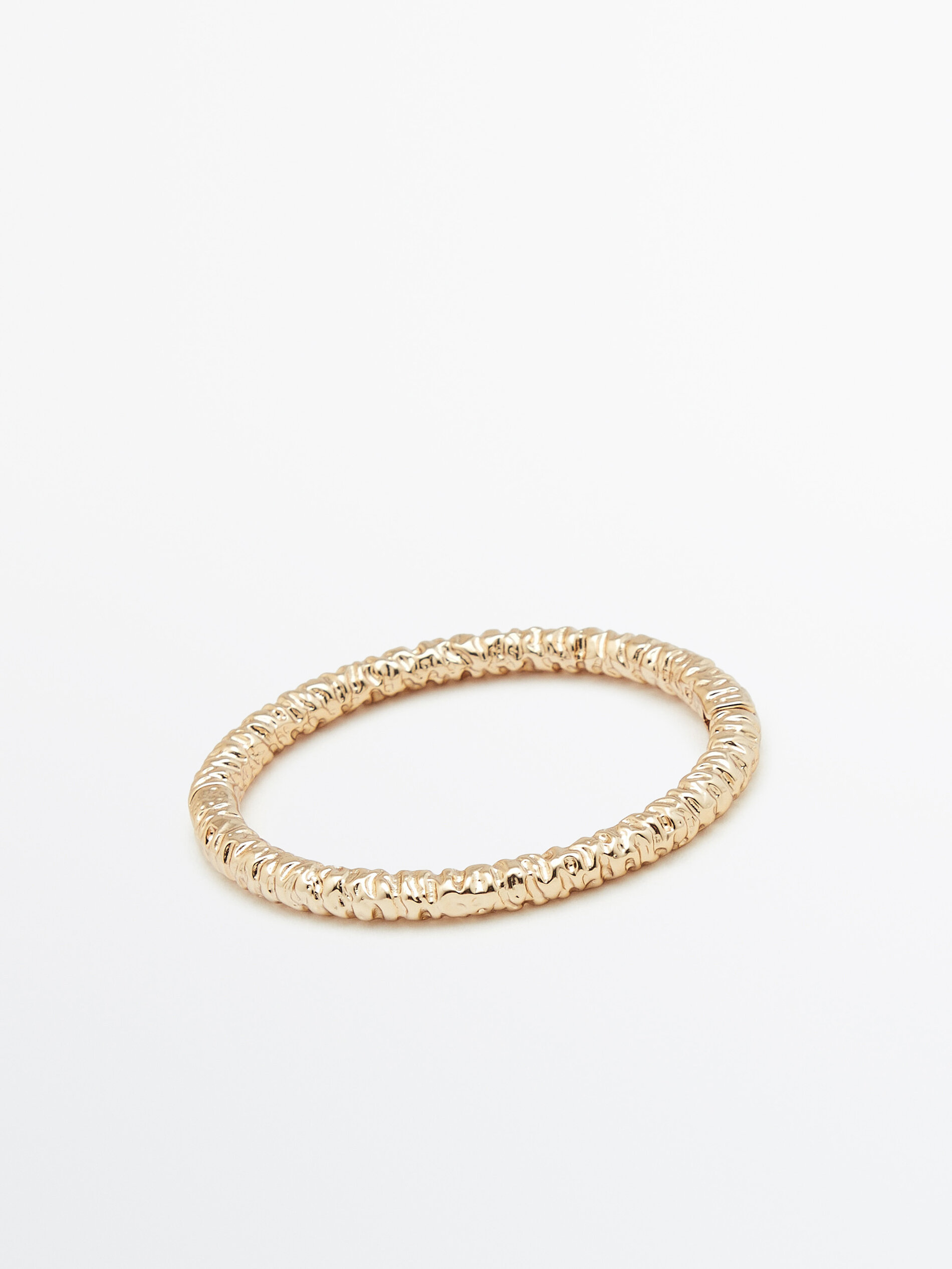 Brazalete textura baño oro - ORO