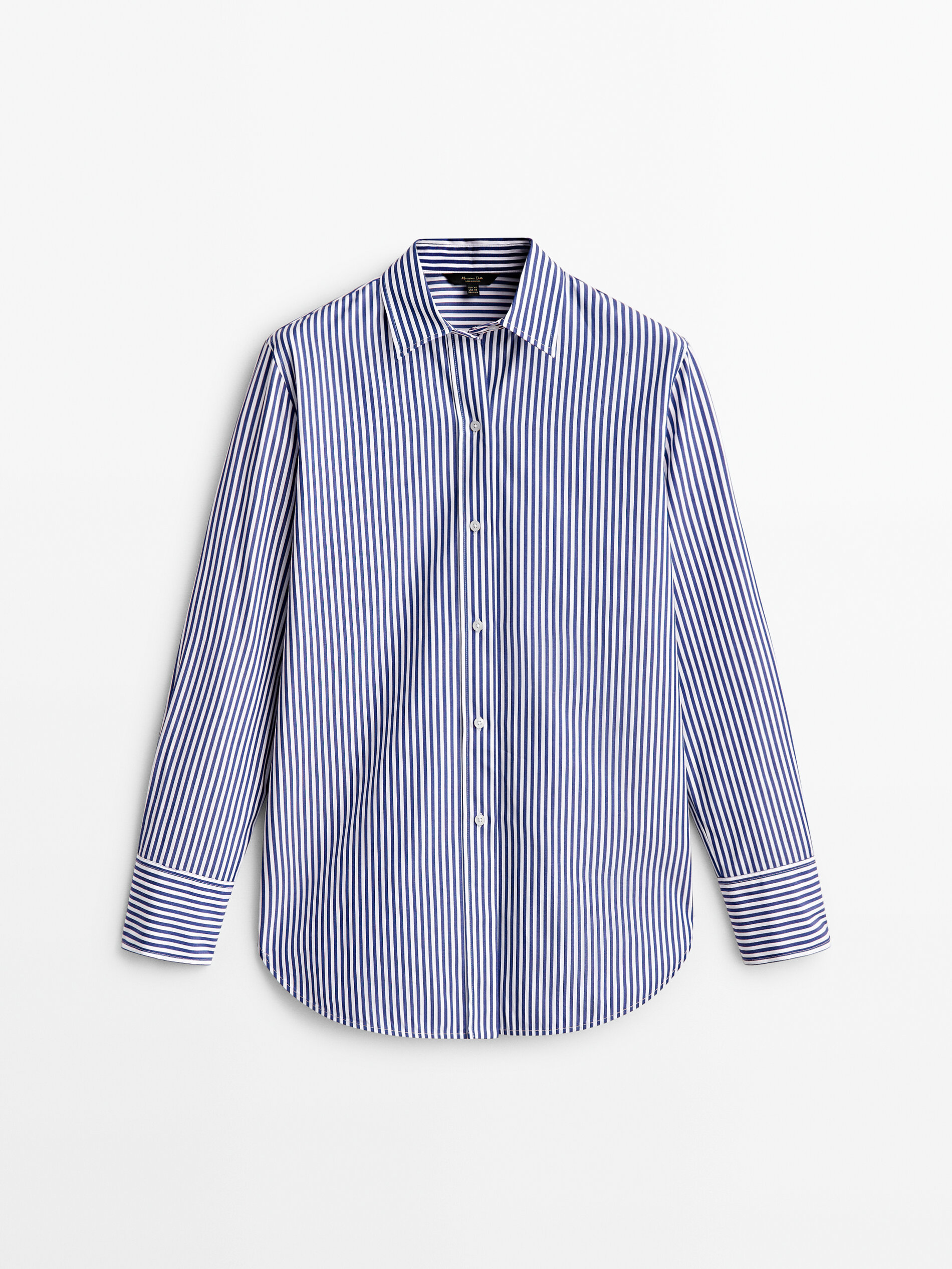 Camisa popelín algodón rayas - AZUL MARINO