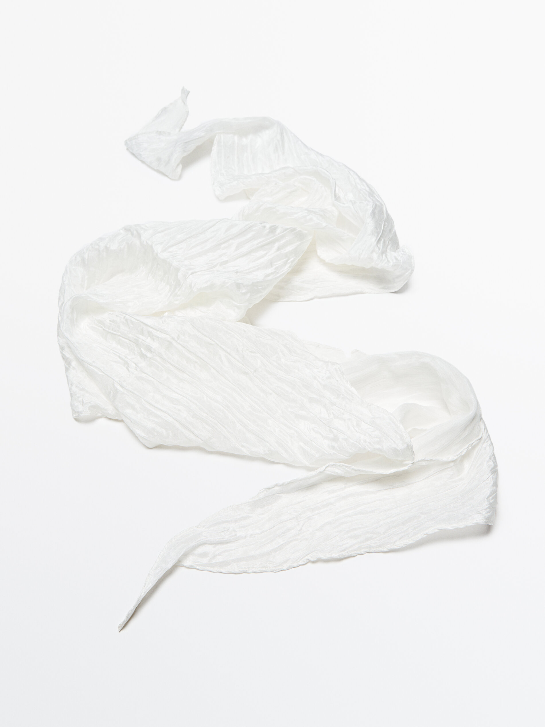 Fular seda rombo - BLANCO