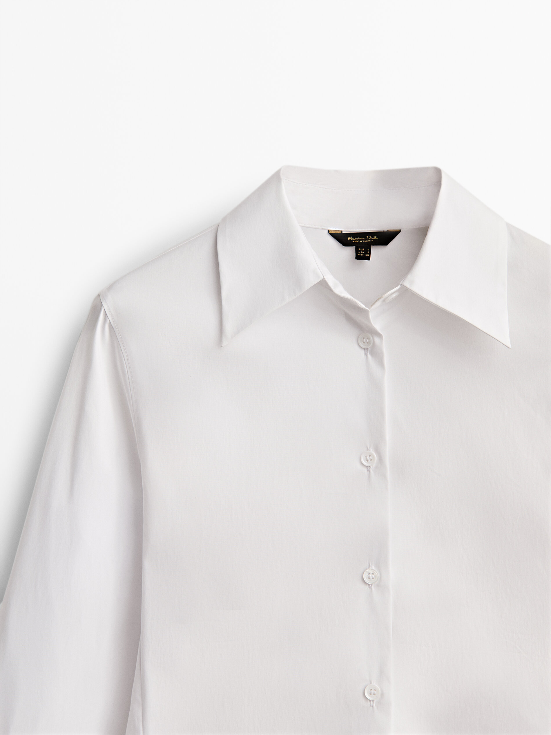Camisa popelín stretch - BLANCO
