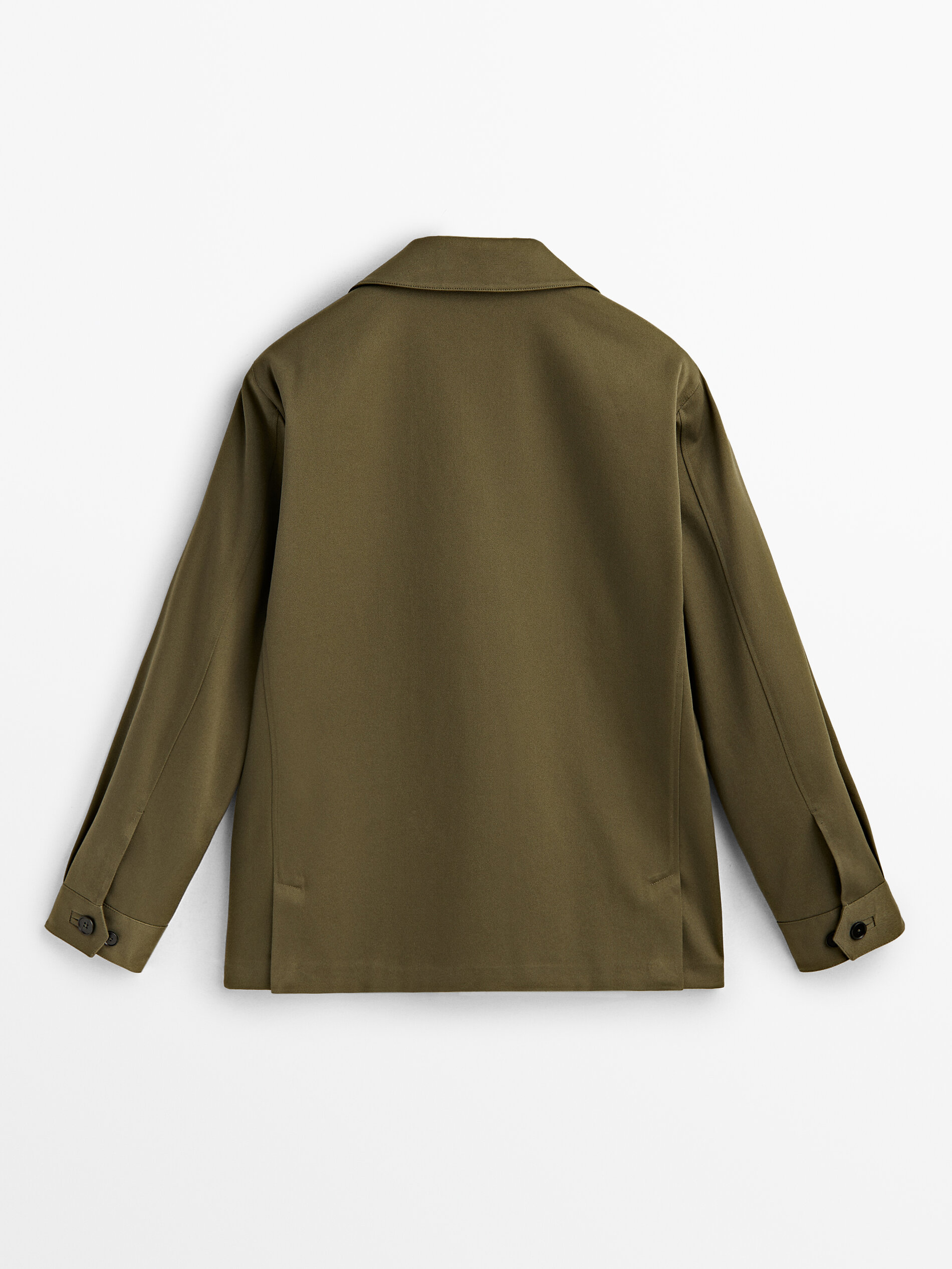 Sobrecamisa sarga algodón -Studio - OLIVA