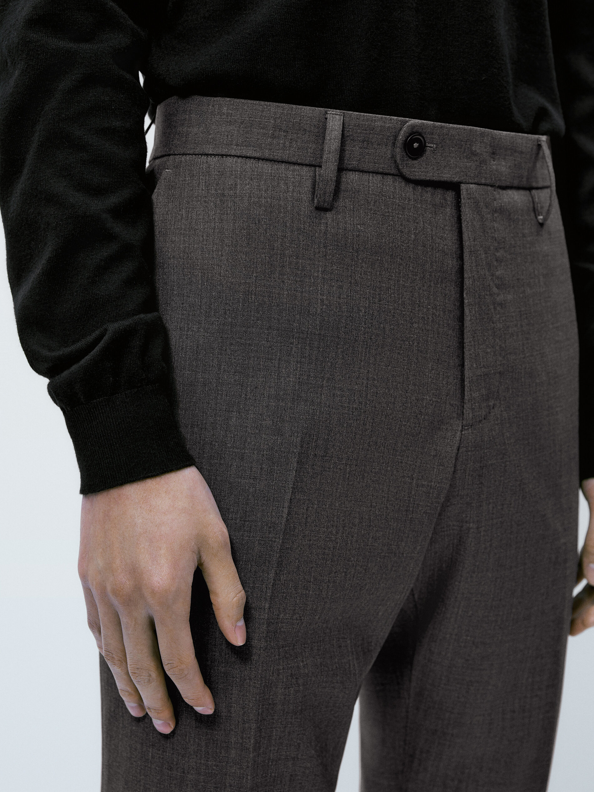 Pantalón traje gris lana bi-stretch - GRIS VIGORÉ