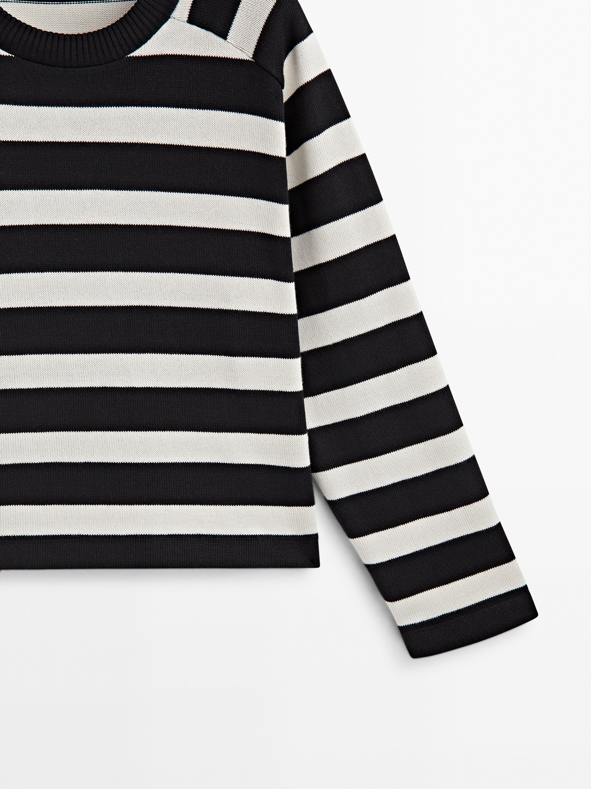 Sudadera rayas 100% algodón - CRUDO