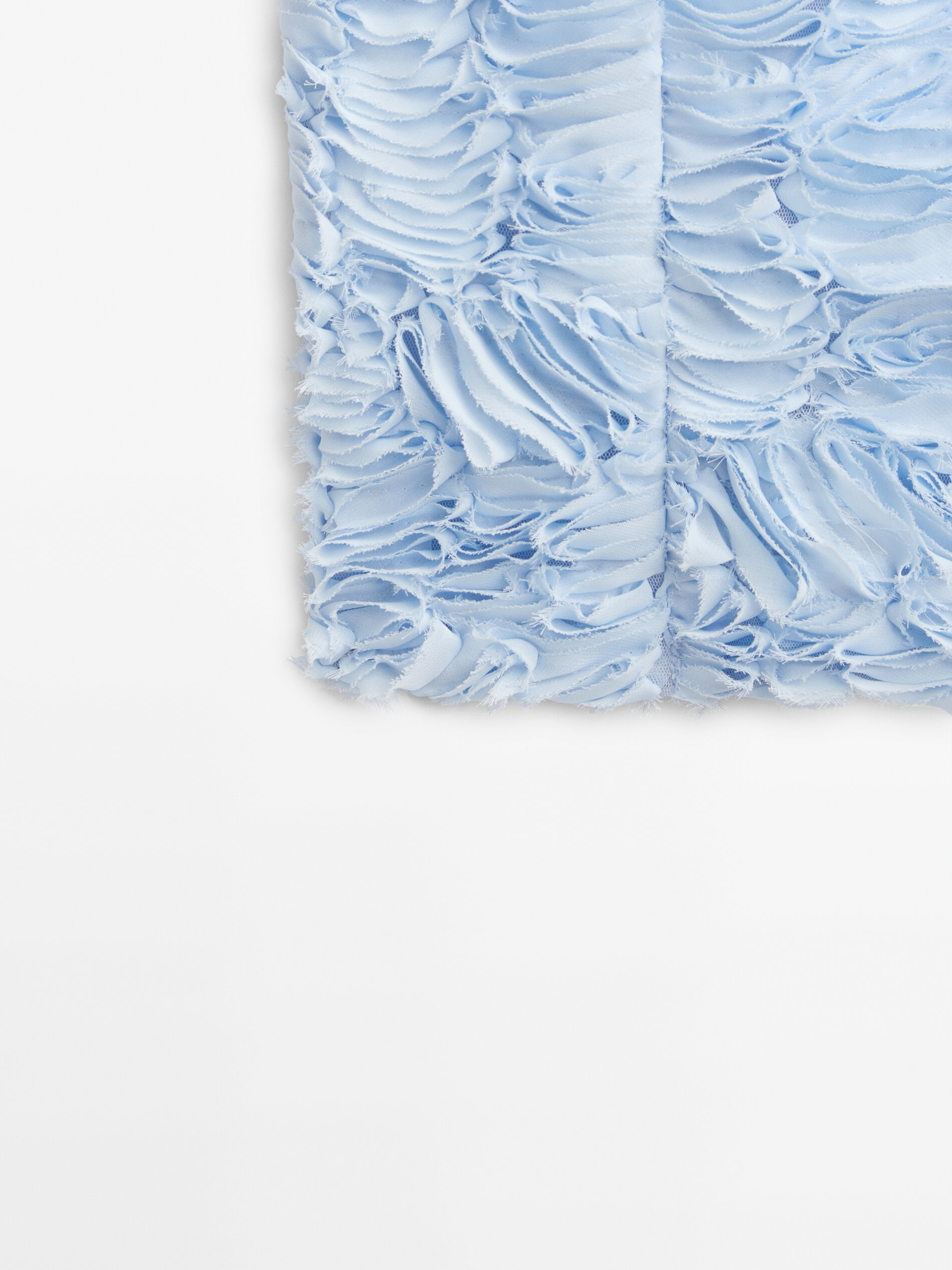 Top crop bucle tirantes -Studio - Azul Claro