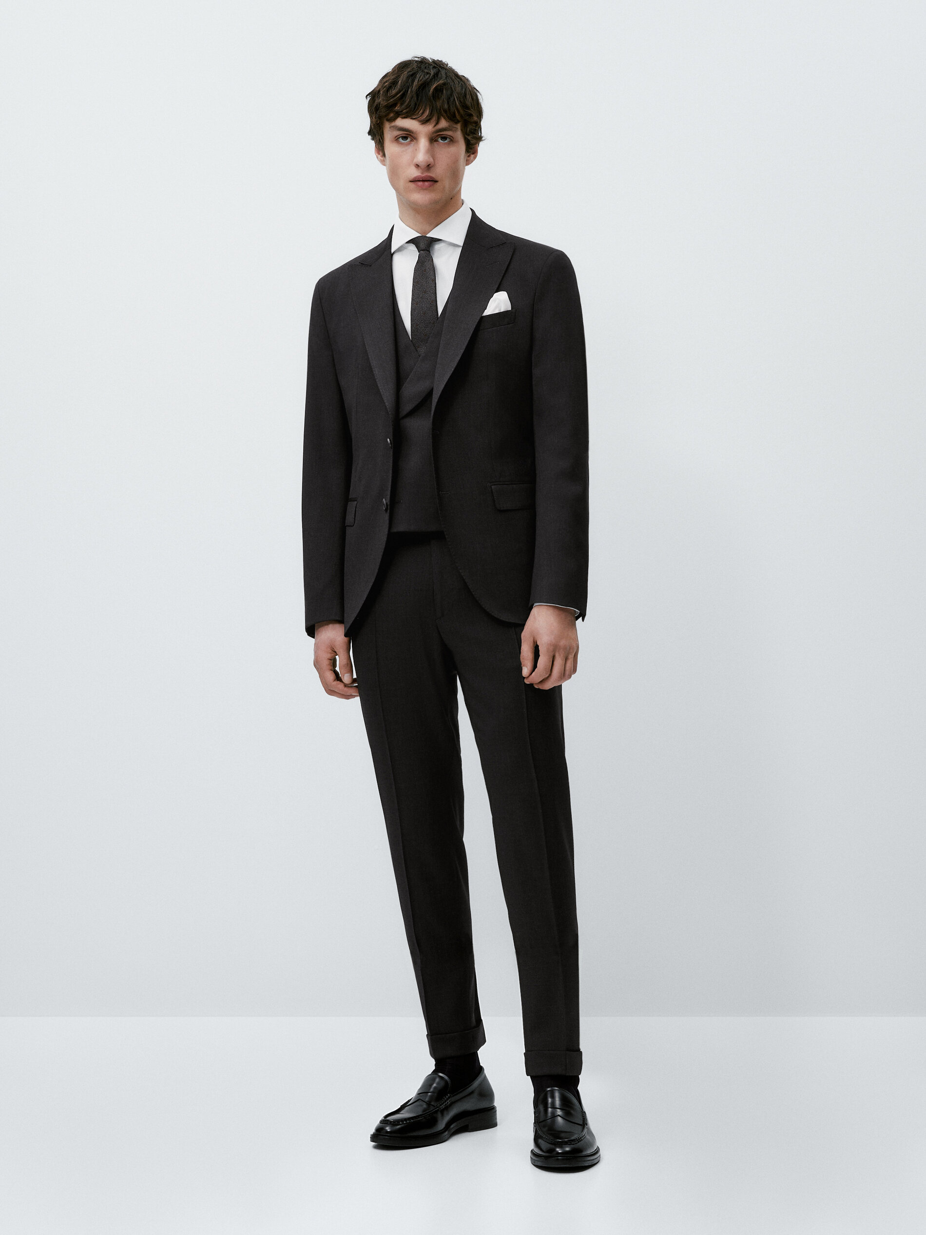 Chaleco traje lana gris - MARENGO