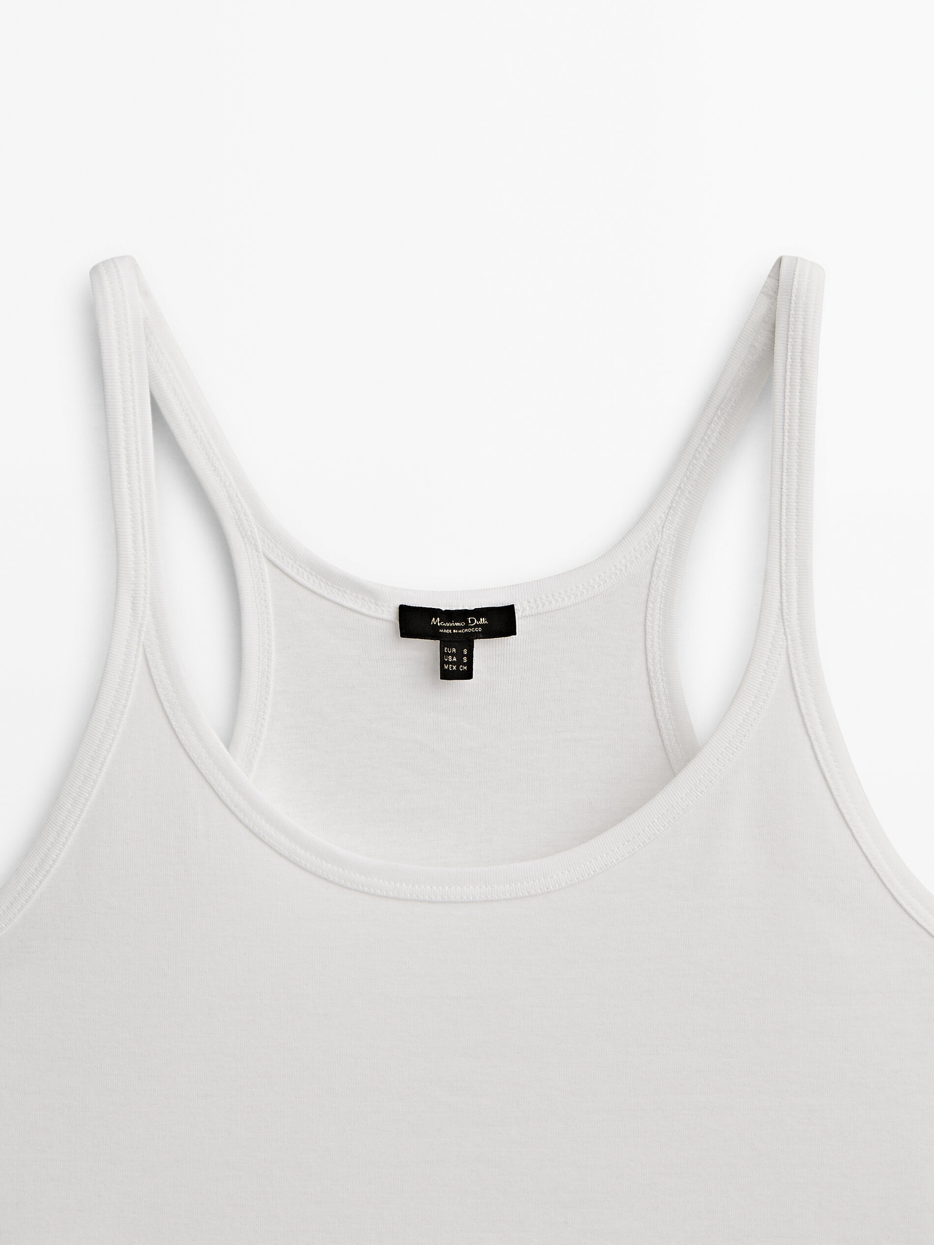 Camiseta algodón tirantes finos - BLANCO