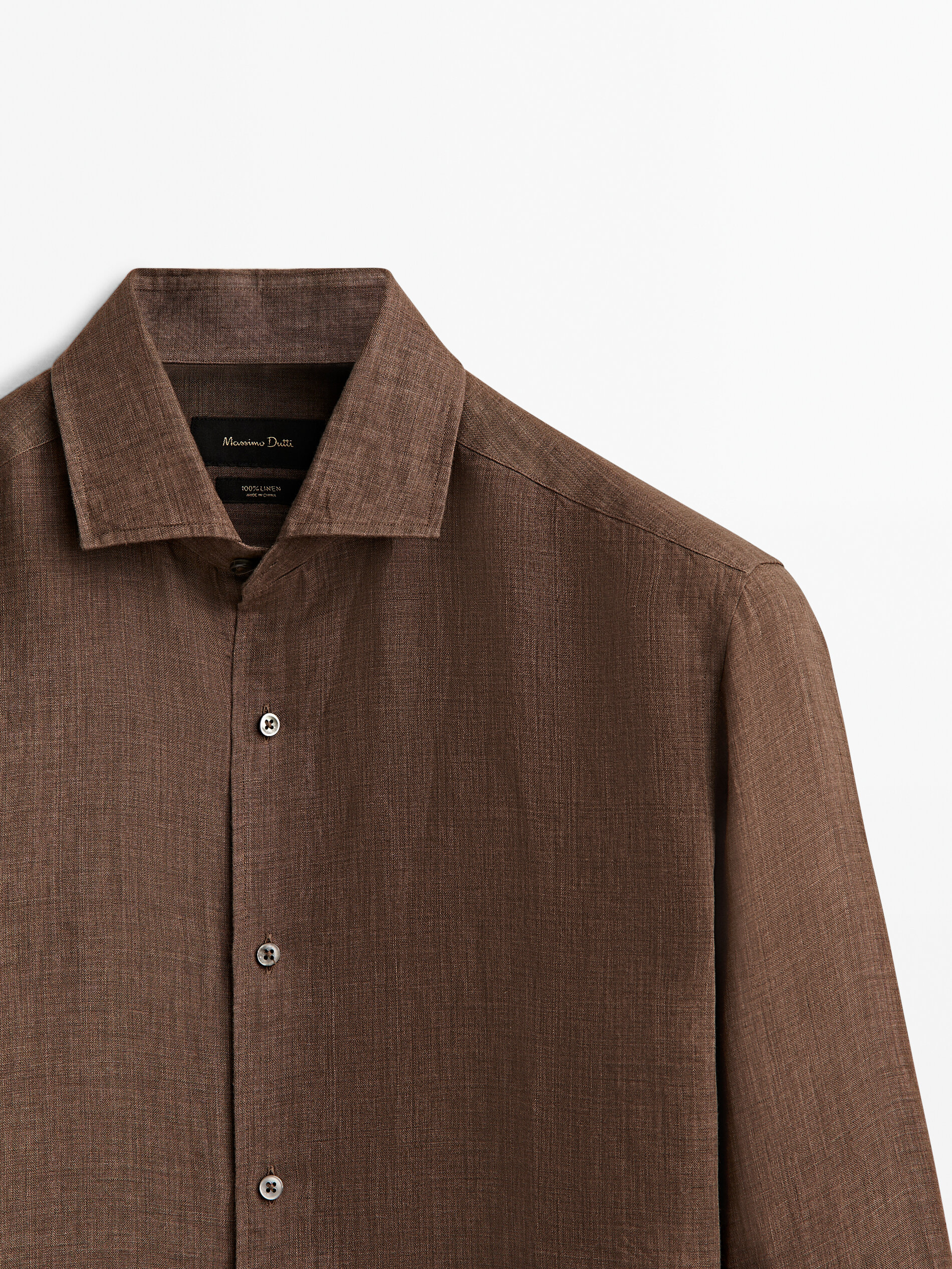 Camisa 100% lino delave regular fit - Lavado