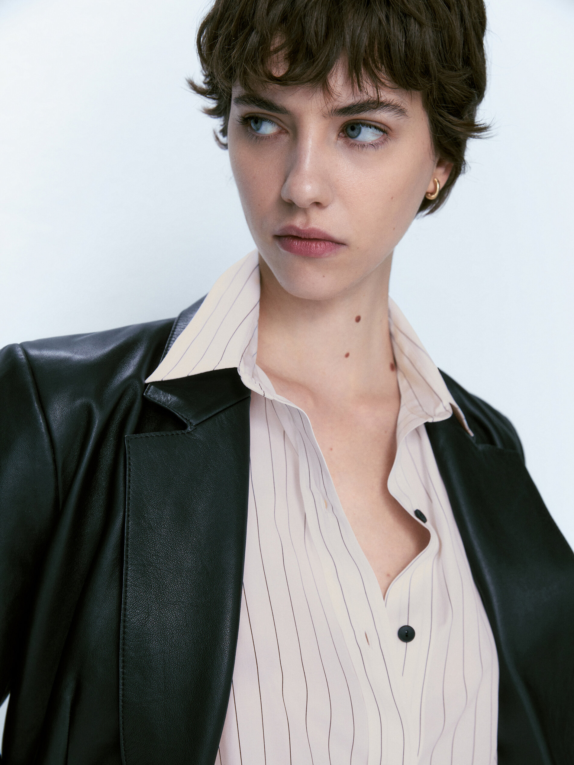 Camisa popelín algodón rayas - BLANCO