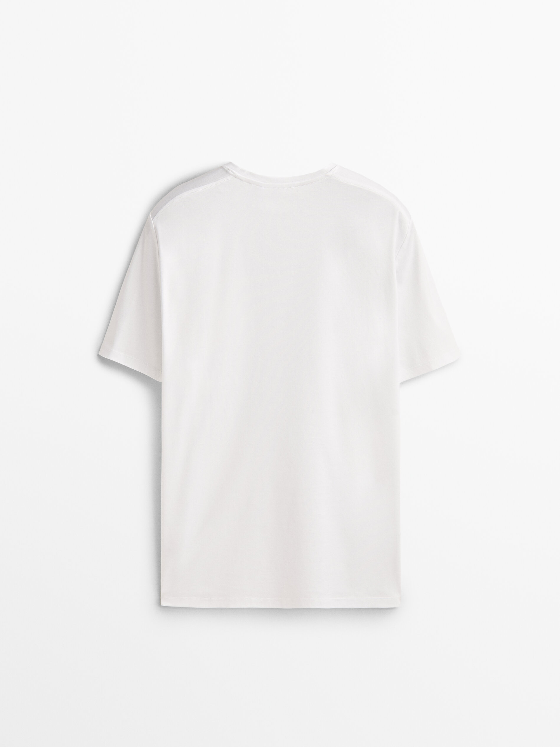 Camiseta manga corta algodón mercerizado - BLANCO