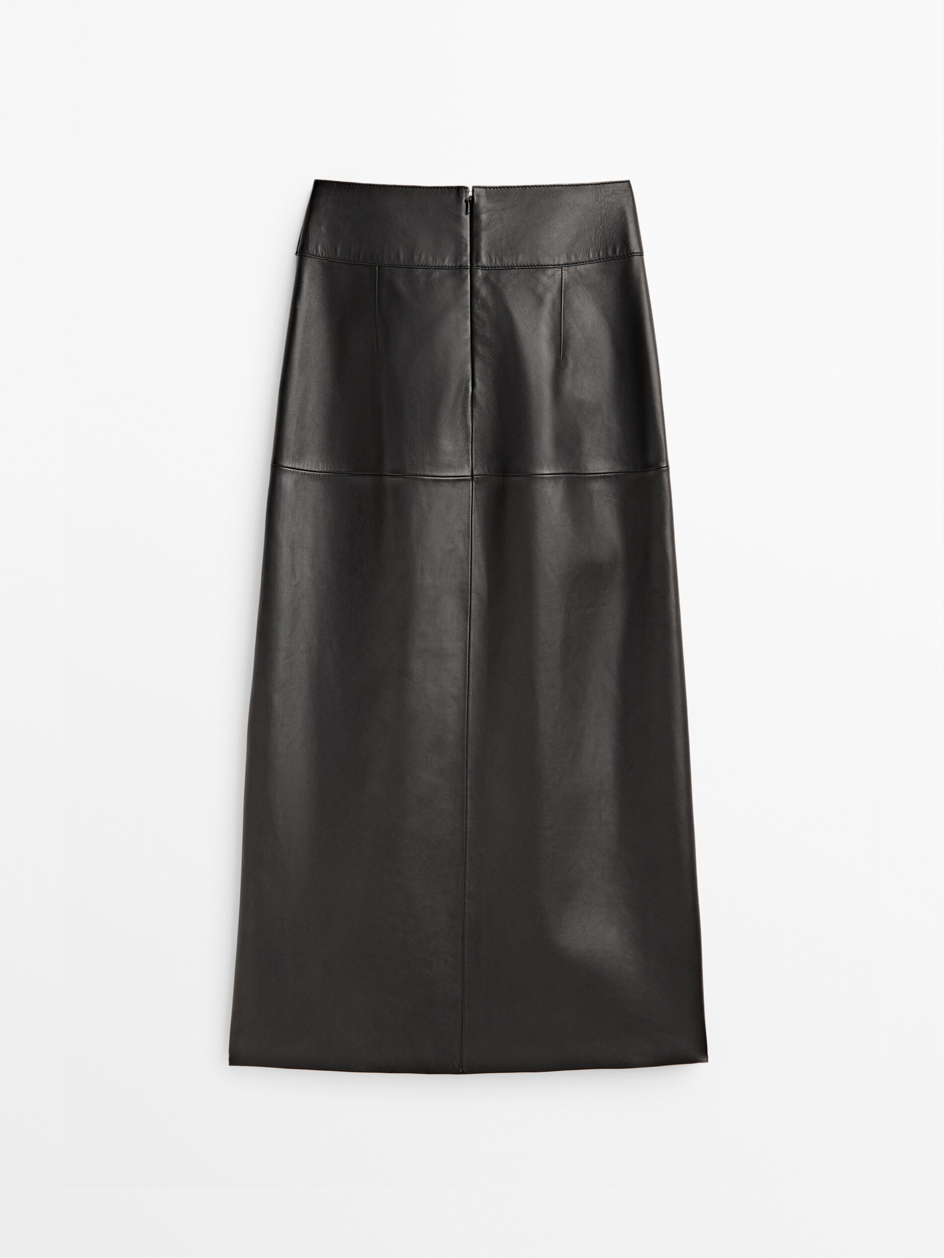 Falda piel napa hebilla - NEGRO