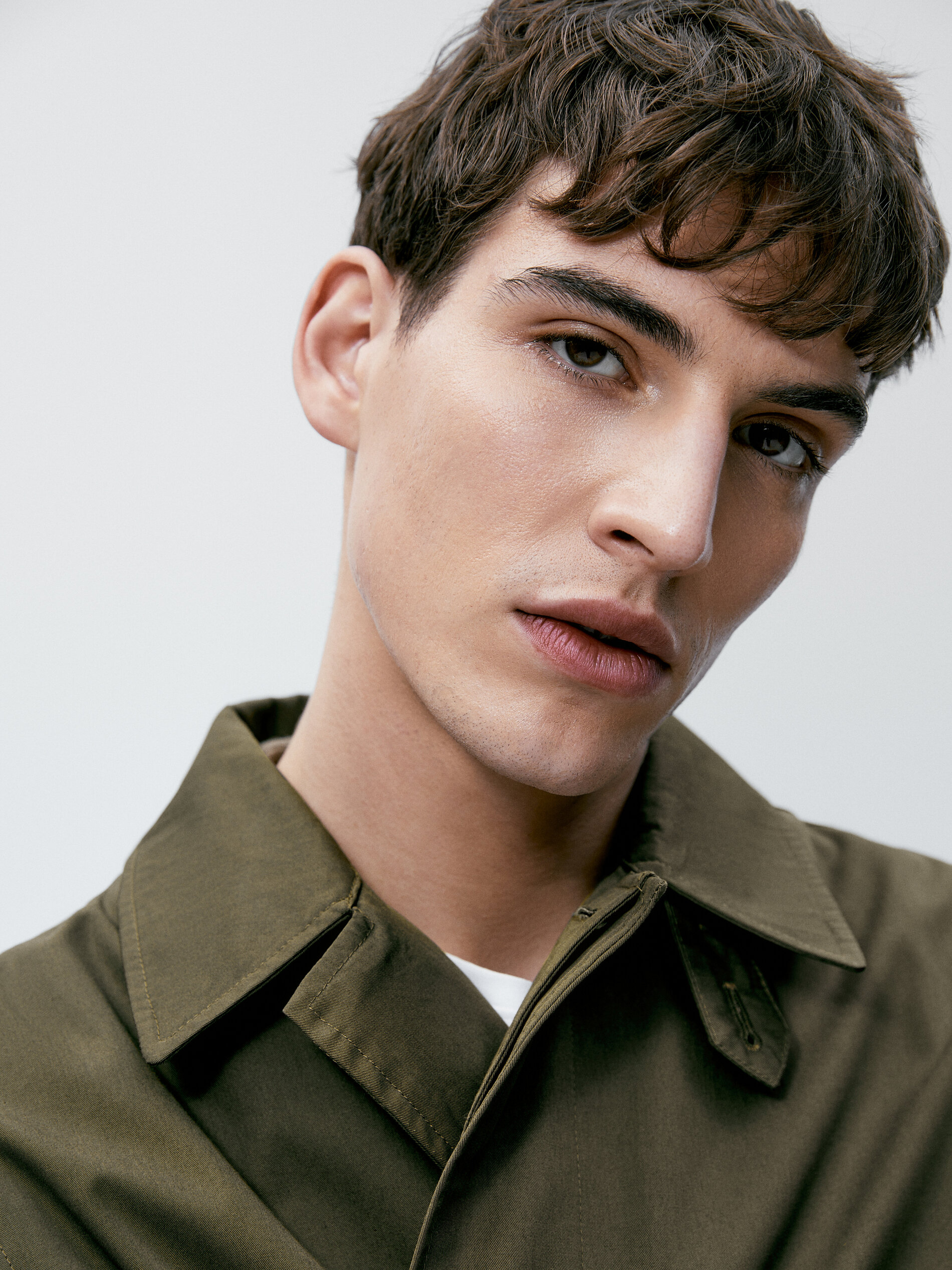 Chaqueta trench algodón - KAKI