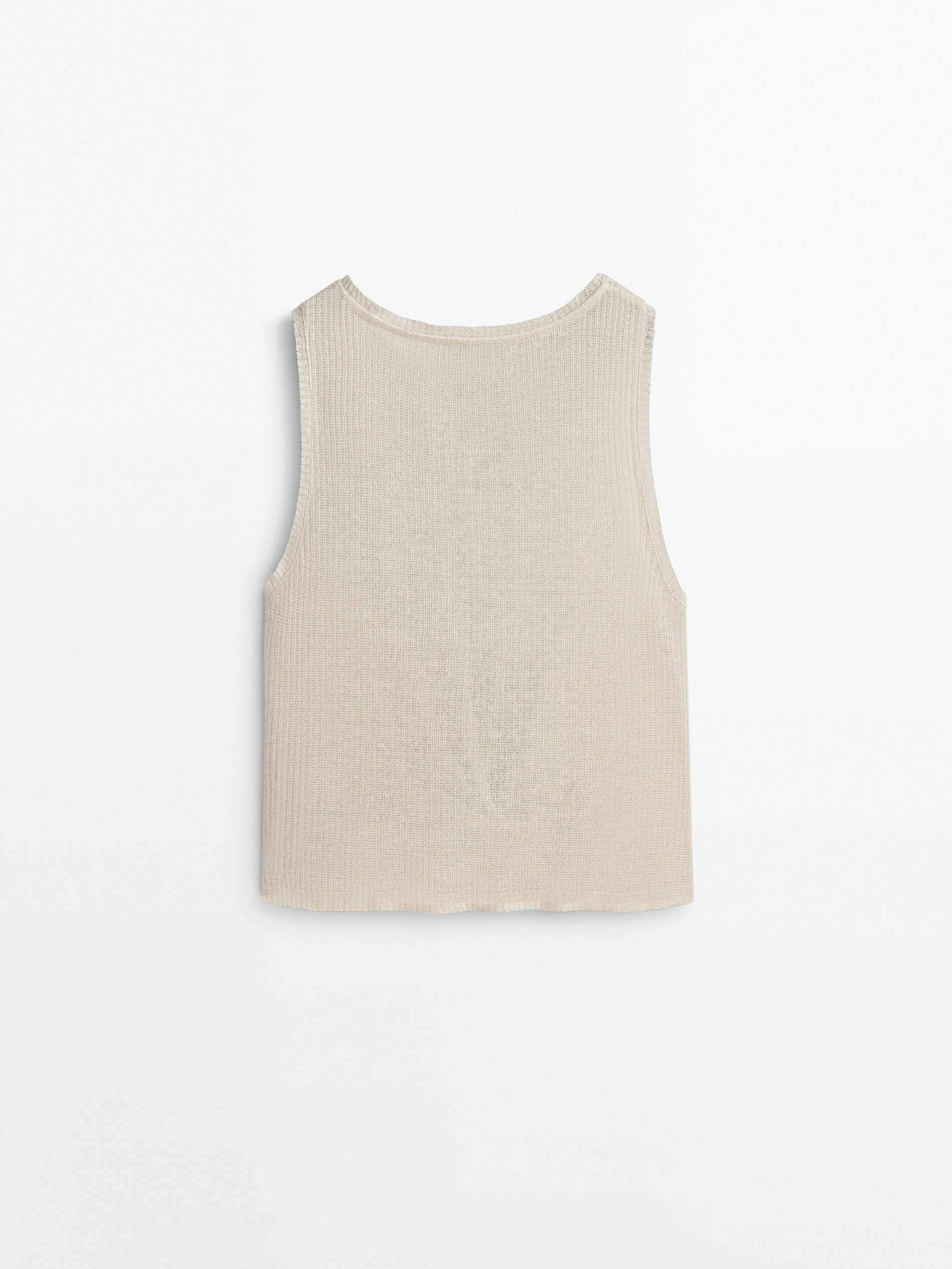 Top lino detalle frunces - CRUDO