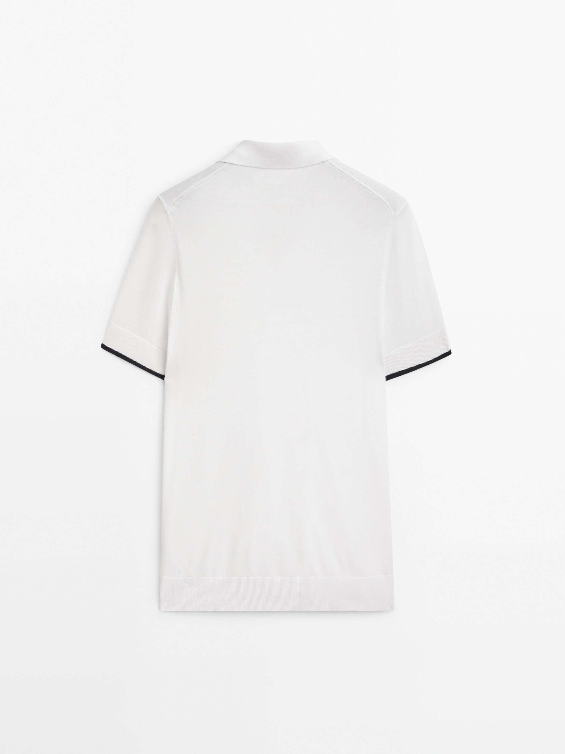 Jersey polo manga corta contraste - BLANCO