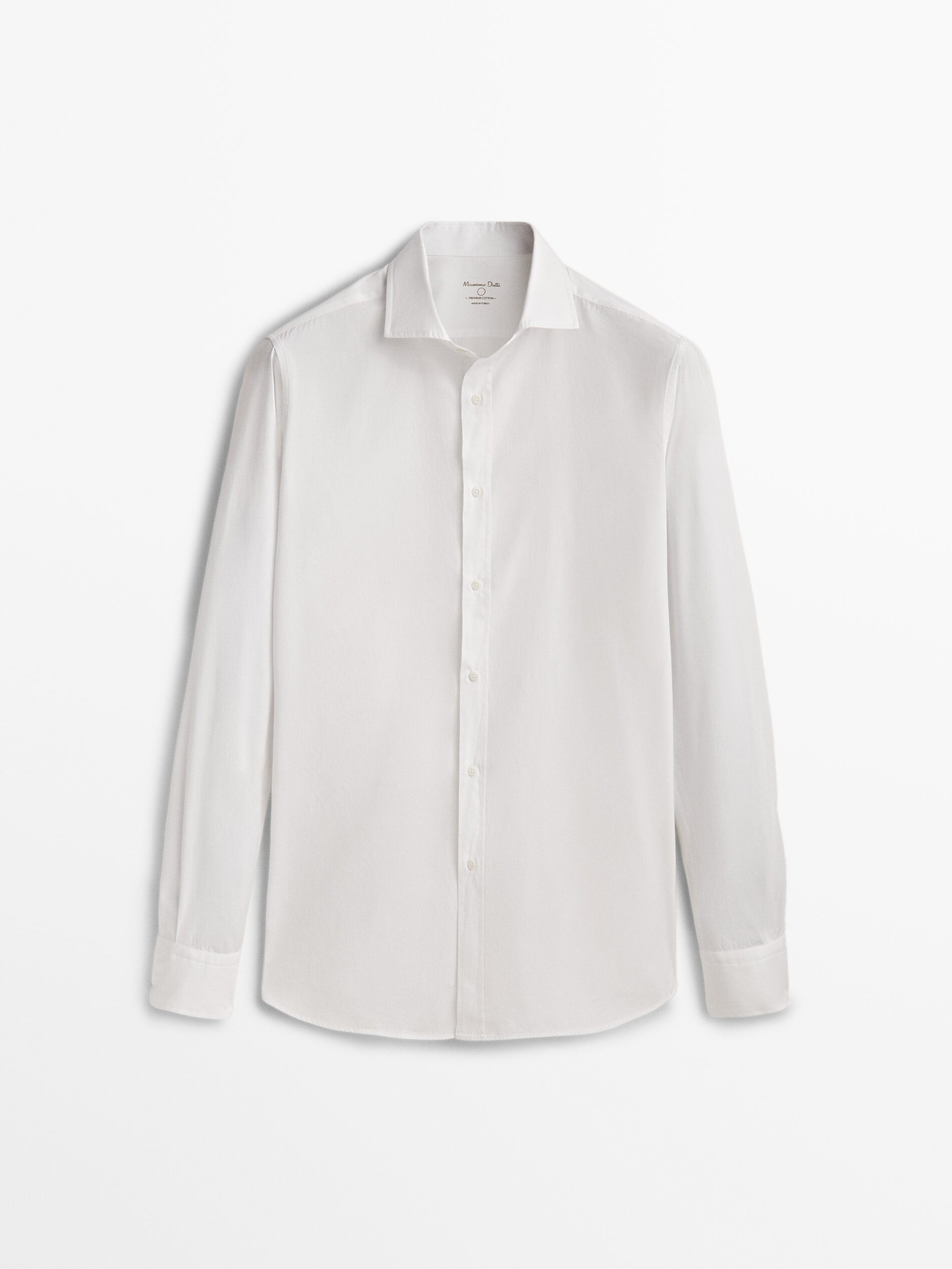 Camisa popelín algodón slim fit - BLANCO