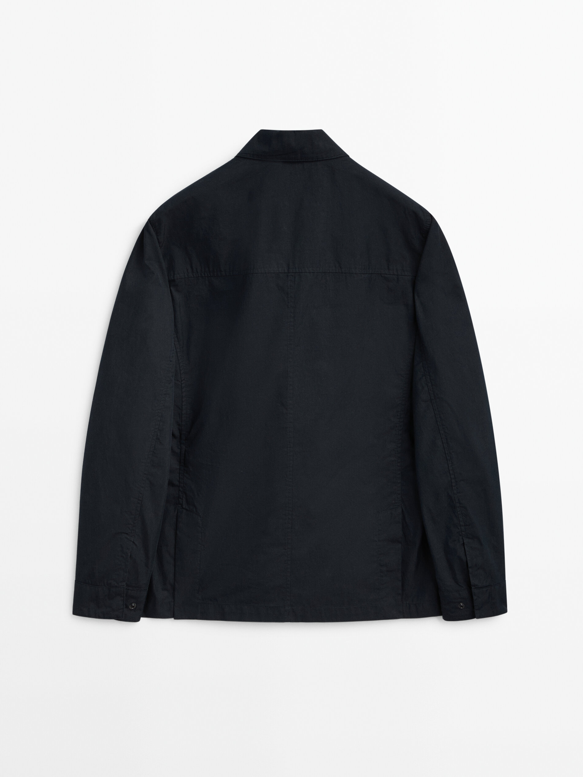 Sobrecamisa mezcla algodón bolsillos - AZUL MARINO