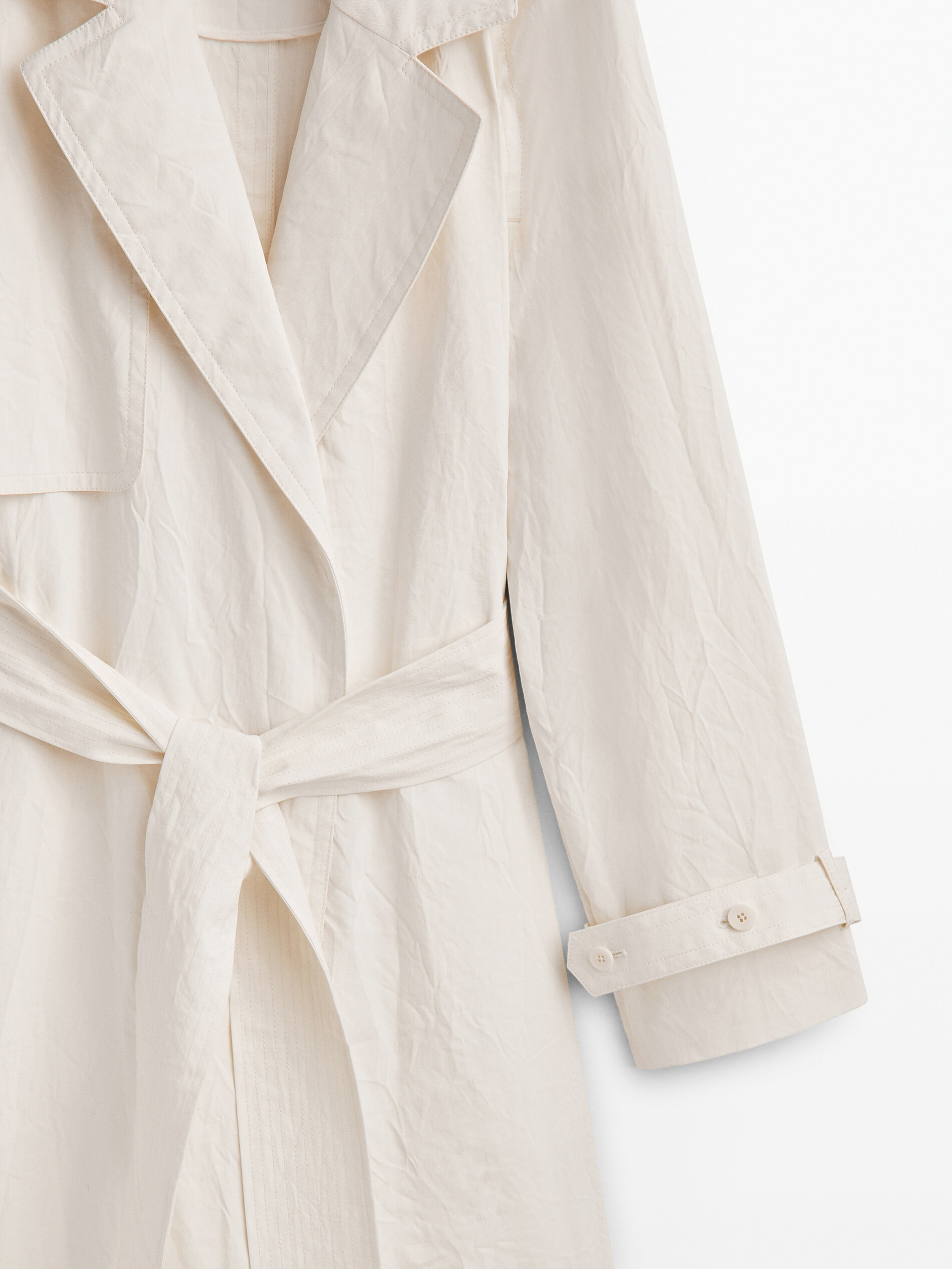 Gabardina efecto arrugado Limited edition - CRUDO