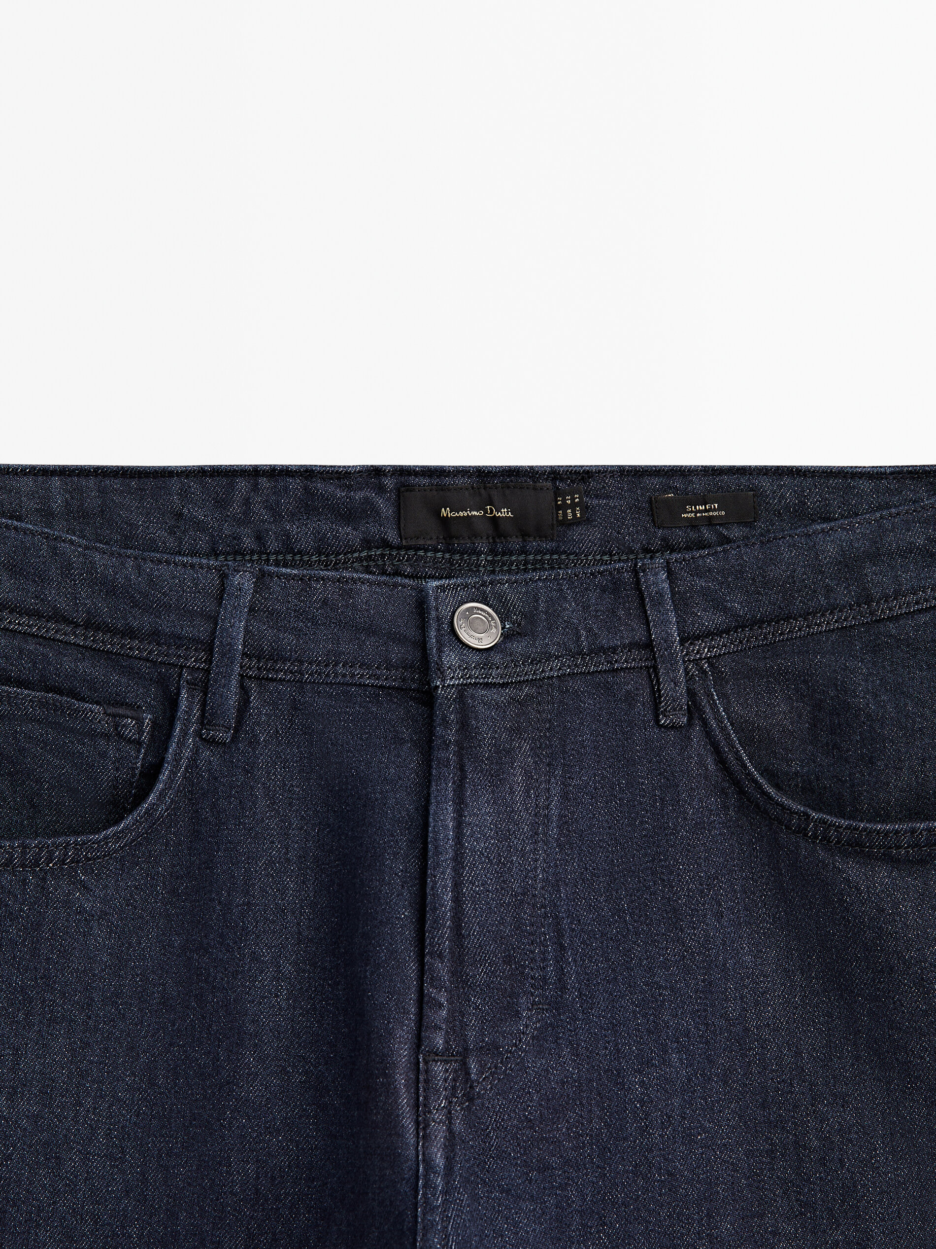 Pantalón vaquero desencolado slim fit - INDIGO