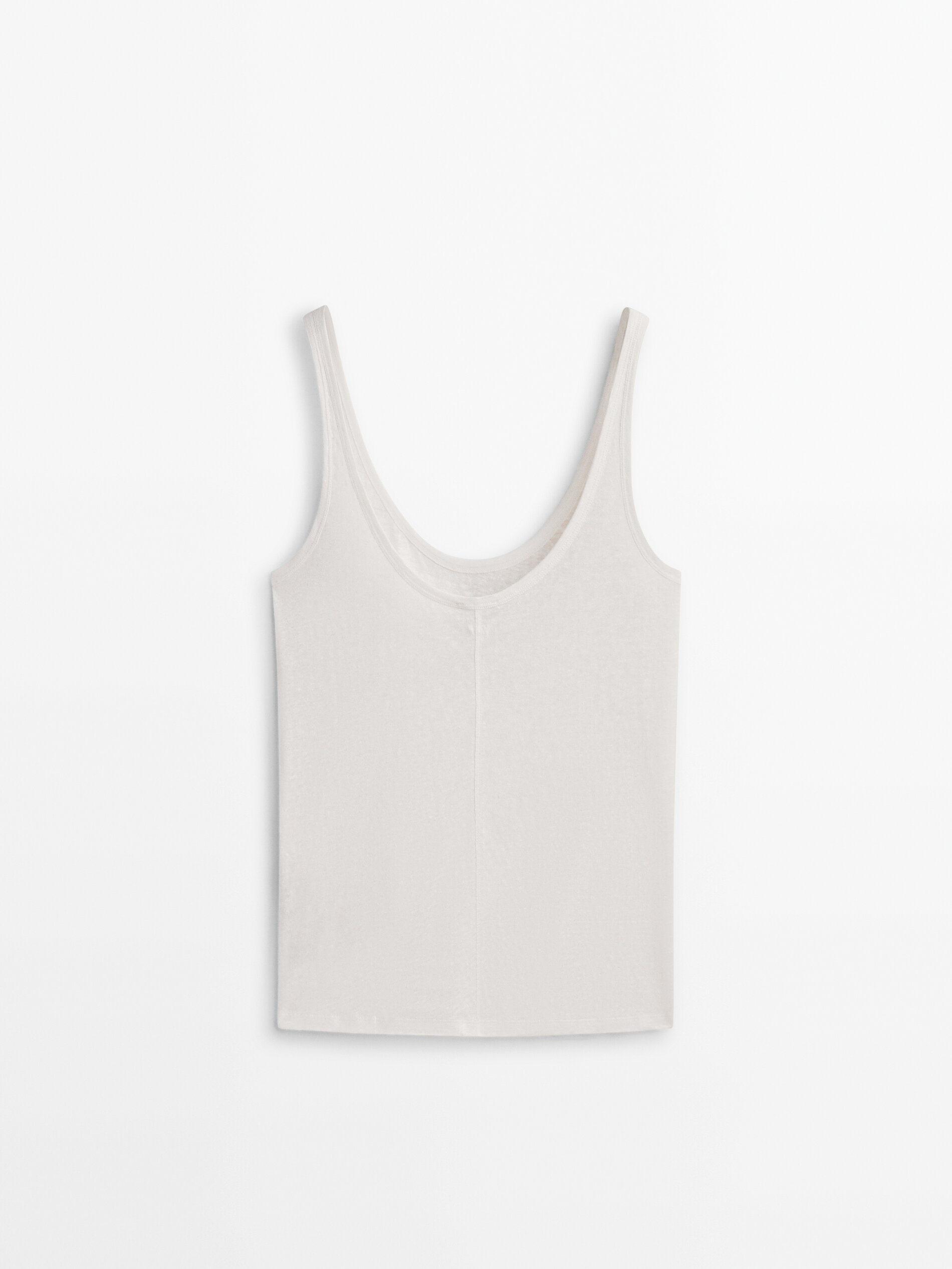 Camiseta lino tirantes - CRUDO