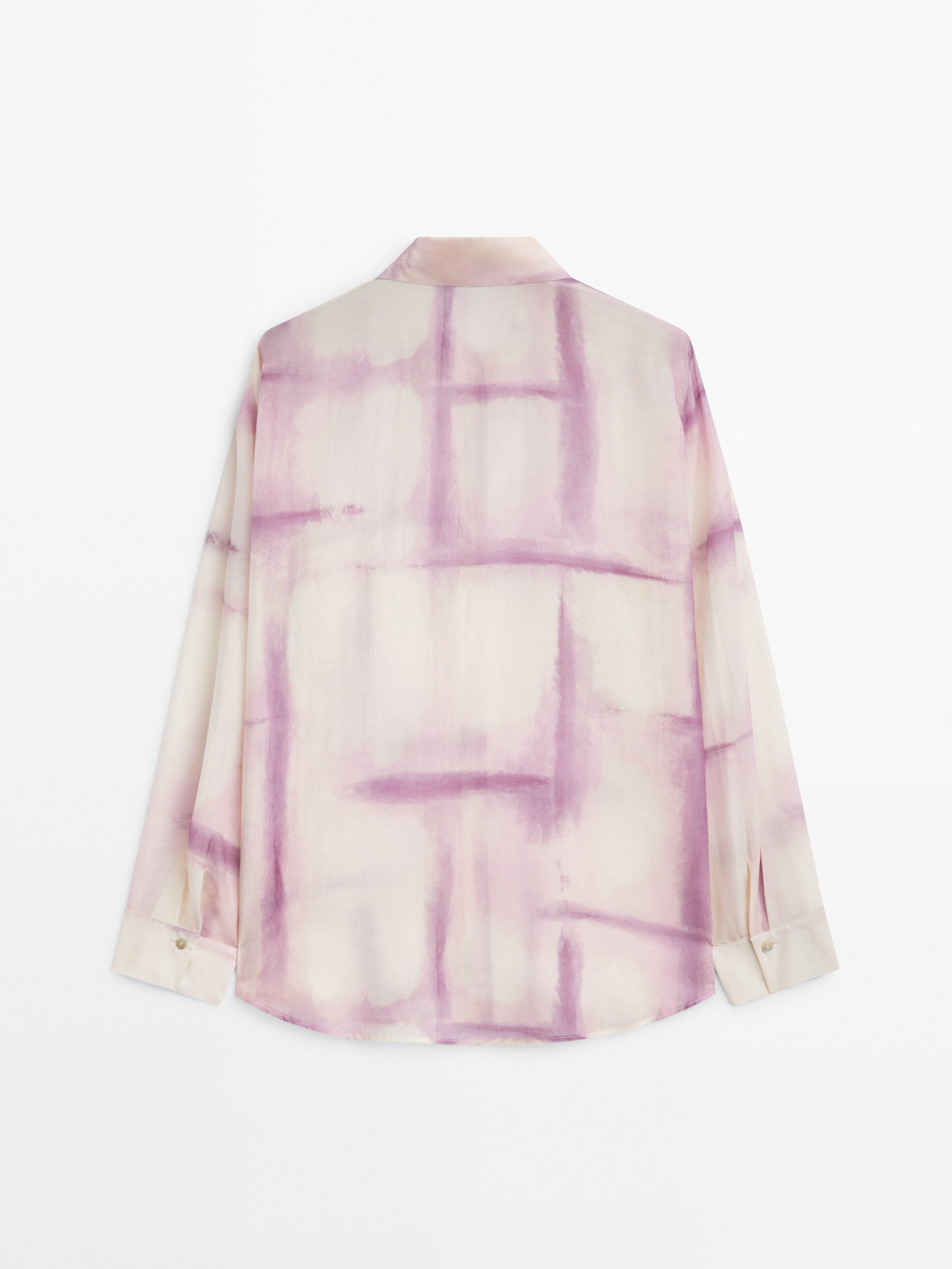 Camisa estampado difuminado - LILA