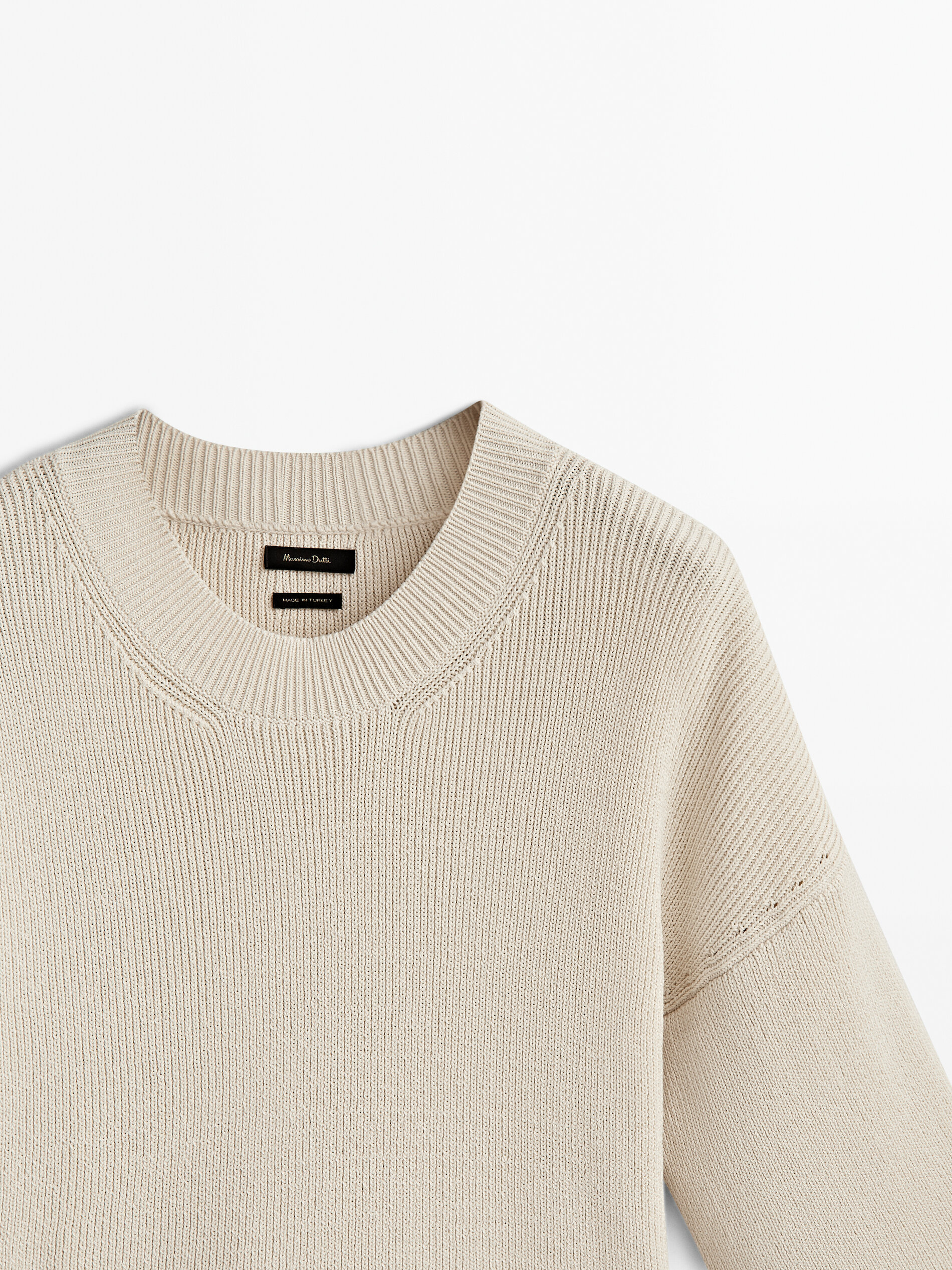 Jersey punto manga corta - Beige Claro