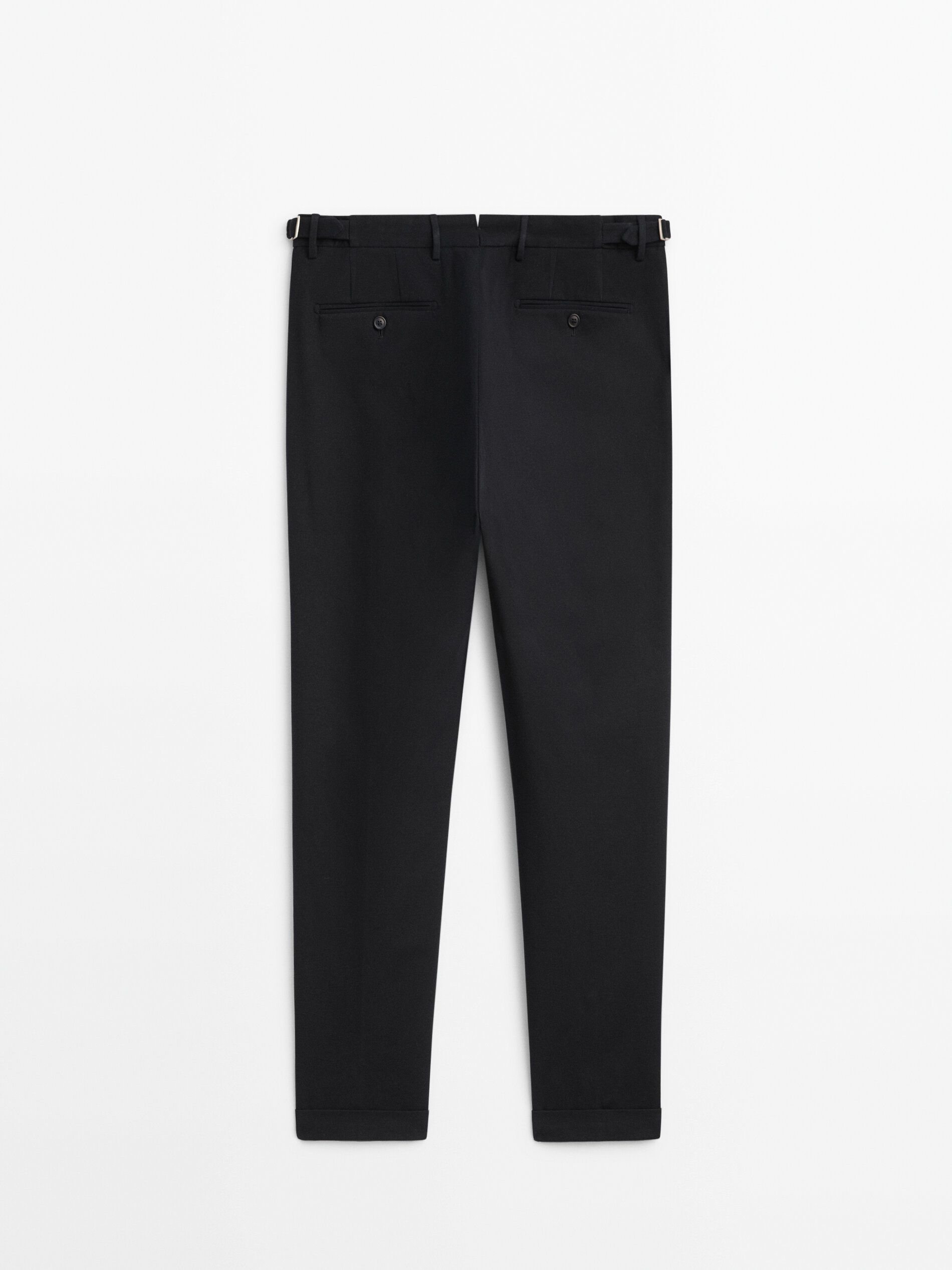 Pantalón vestir mezcla algodón bi-stretch - AZUL MARINO