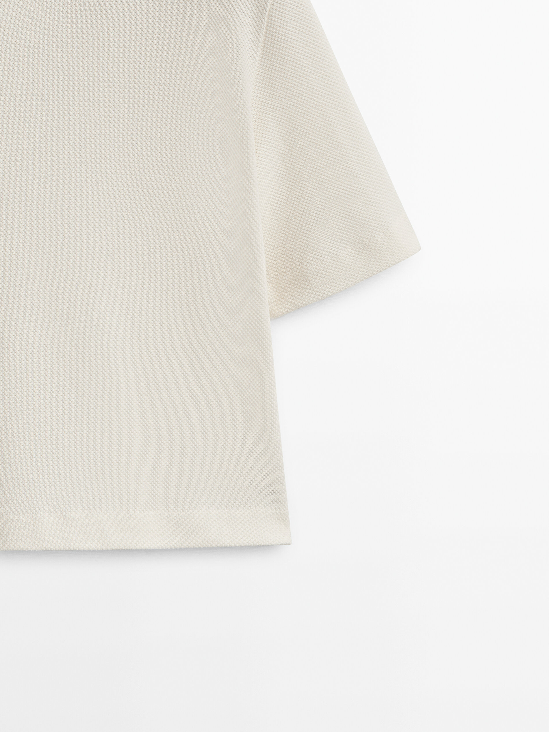 Camiseta algodón estructura manga corta - CRUDO