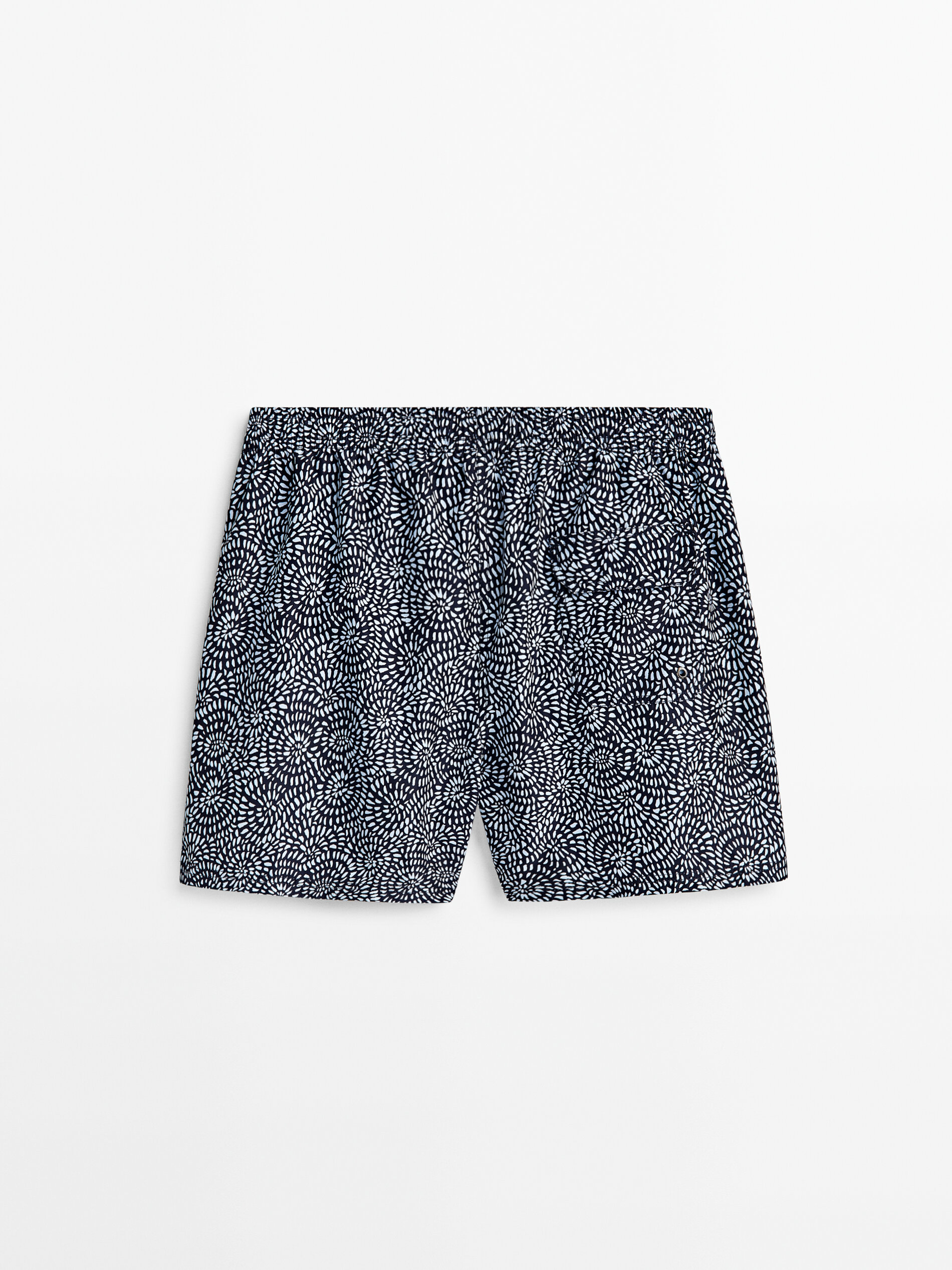 Bañador estampado espiral - AZUL MARINO