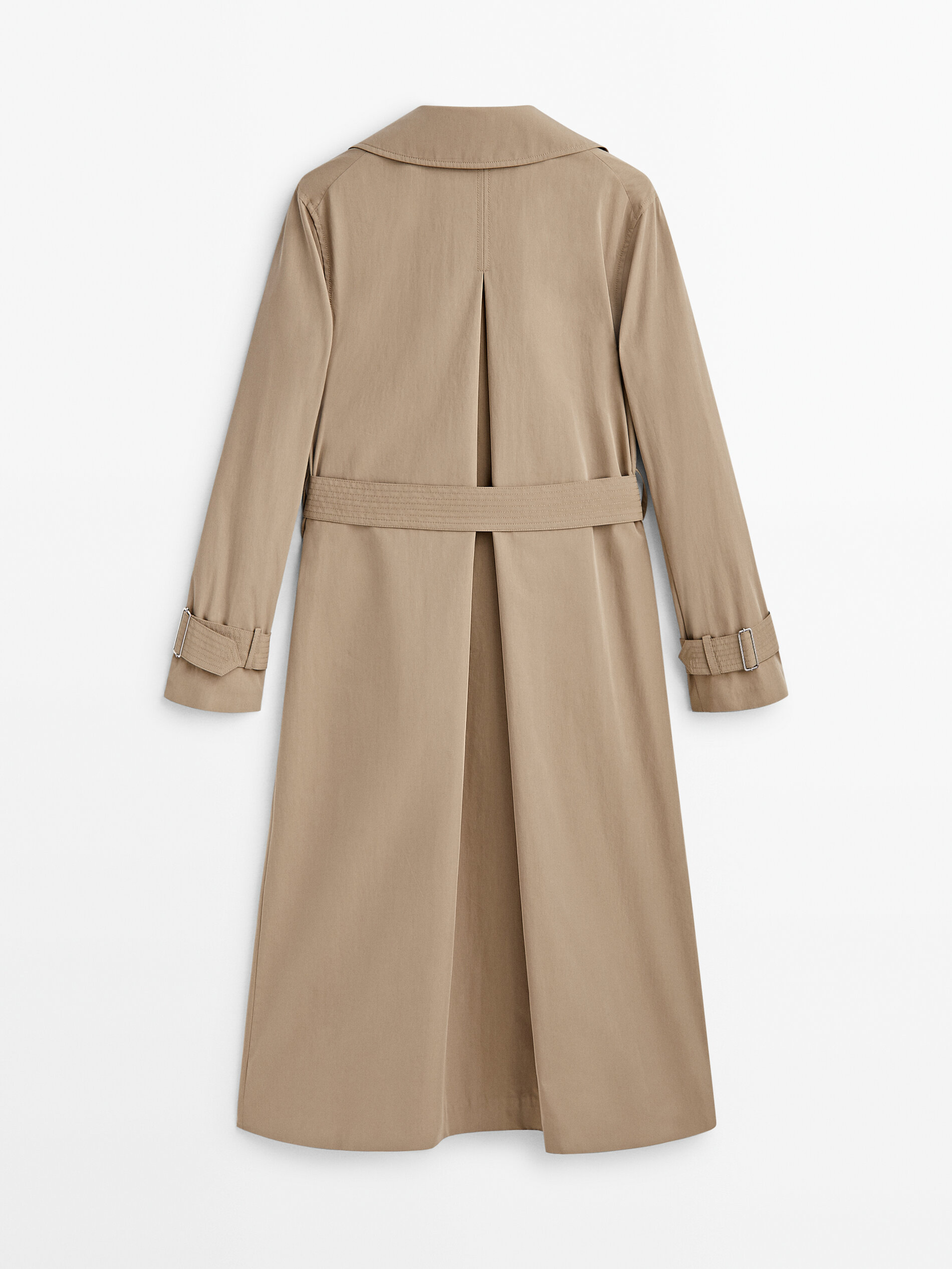 Gabardina técnica cinturón - BEIGE