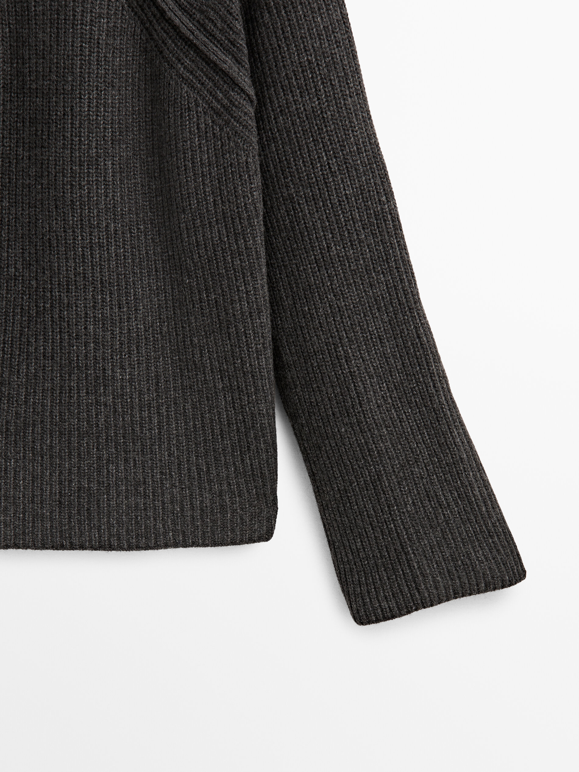 Jersey punto perlado cut out - GRISMEDIO