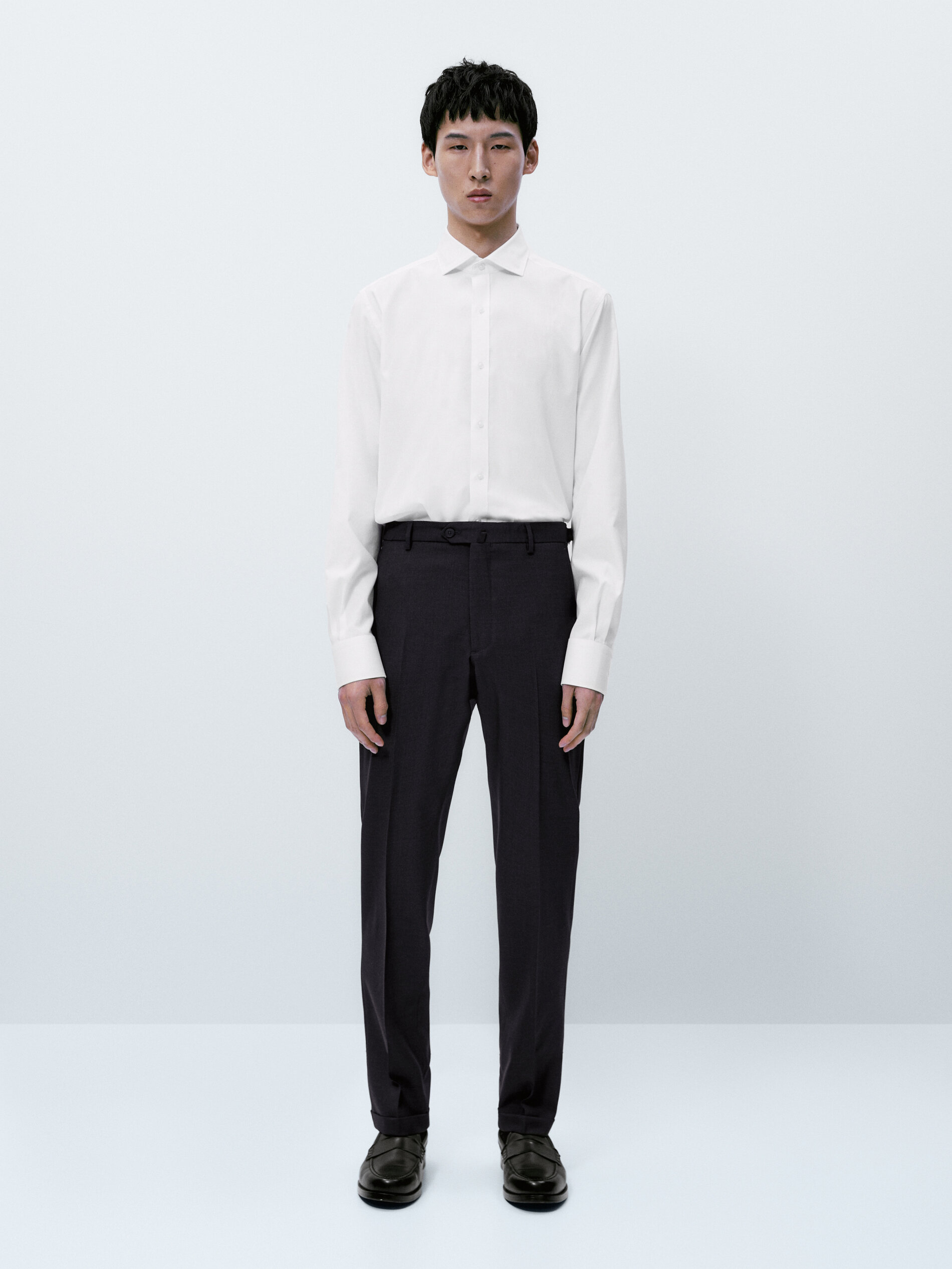 Camisa estructura easy iron stretch slim fit - BLANCO