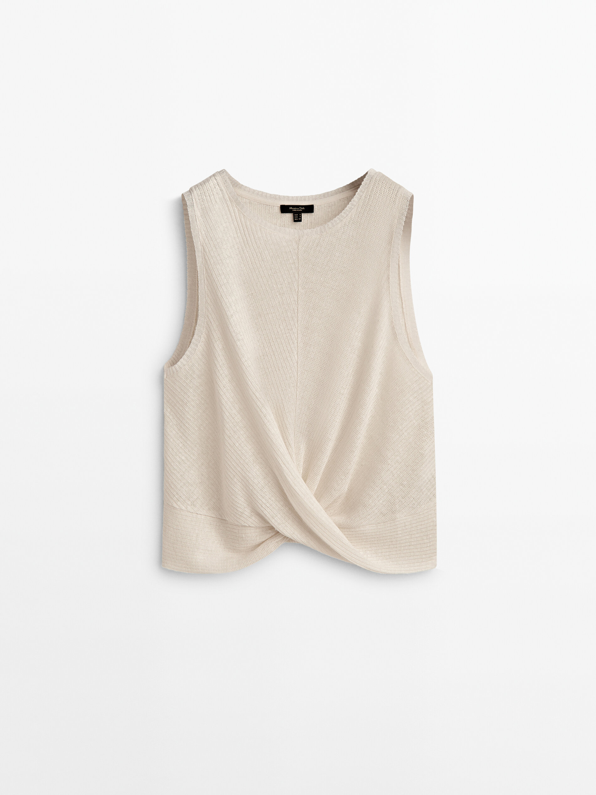 Top lino detalle frunces - CRUDO