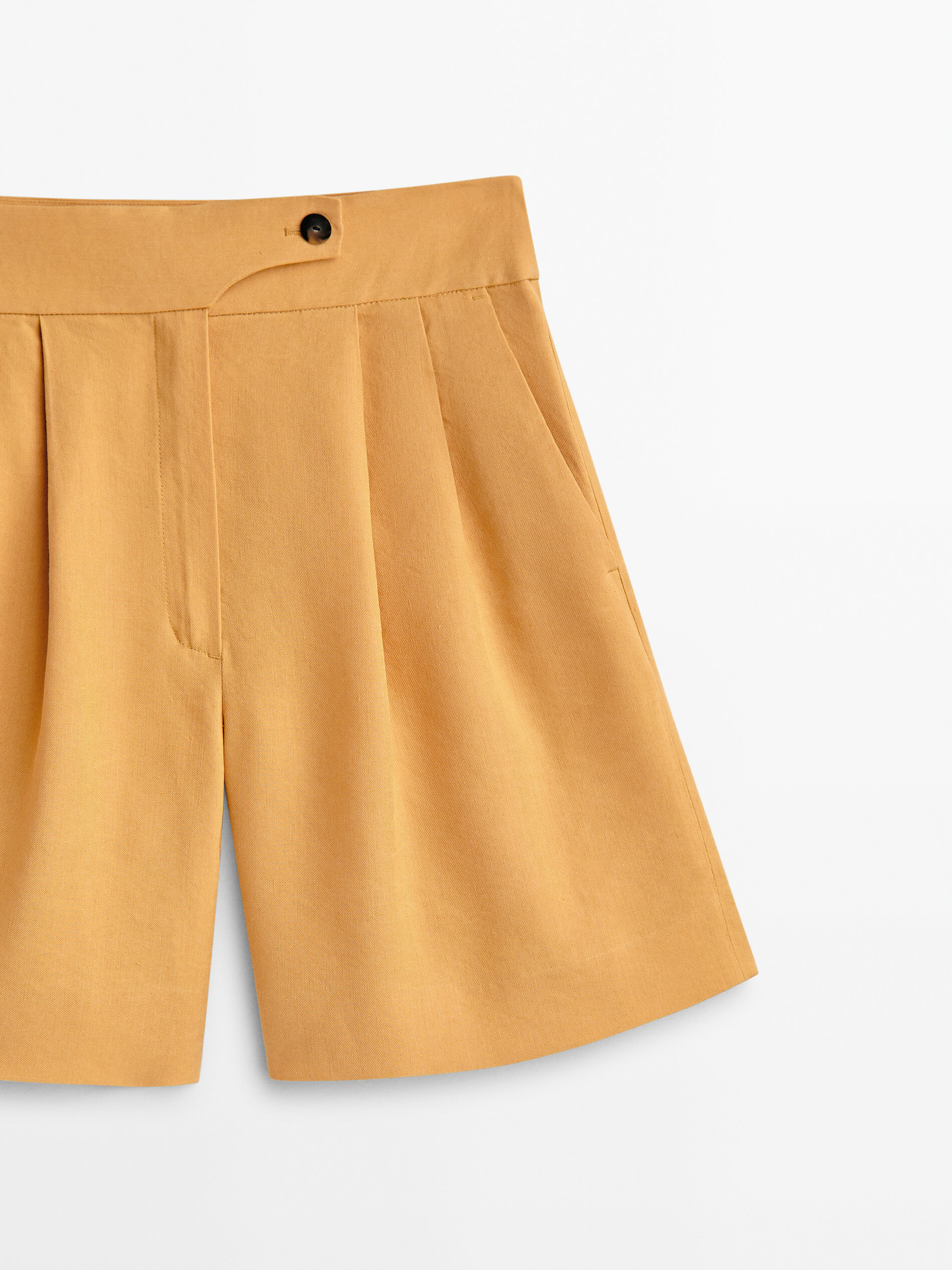 Bermuda larga pinzas - AMARILLO MOSTAZA