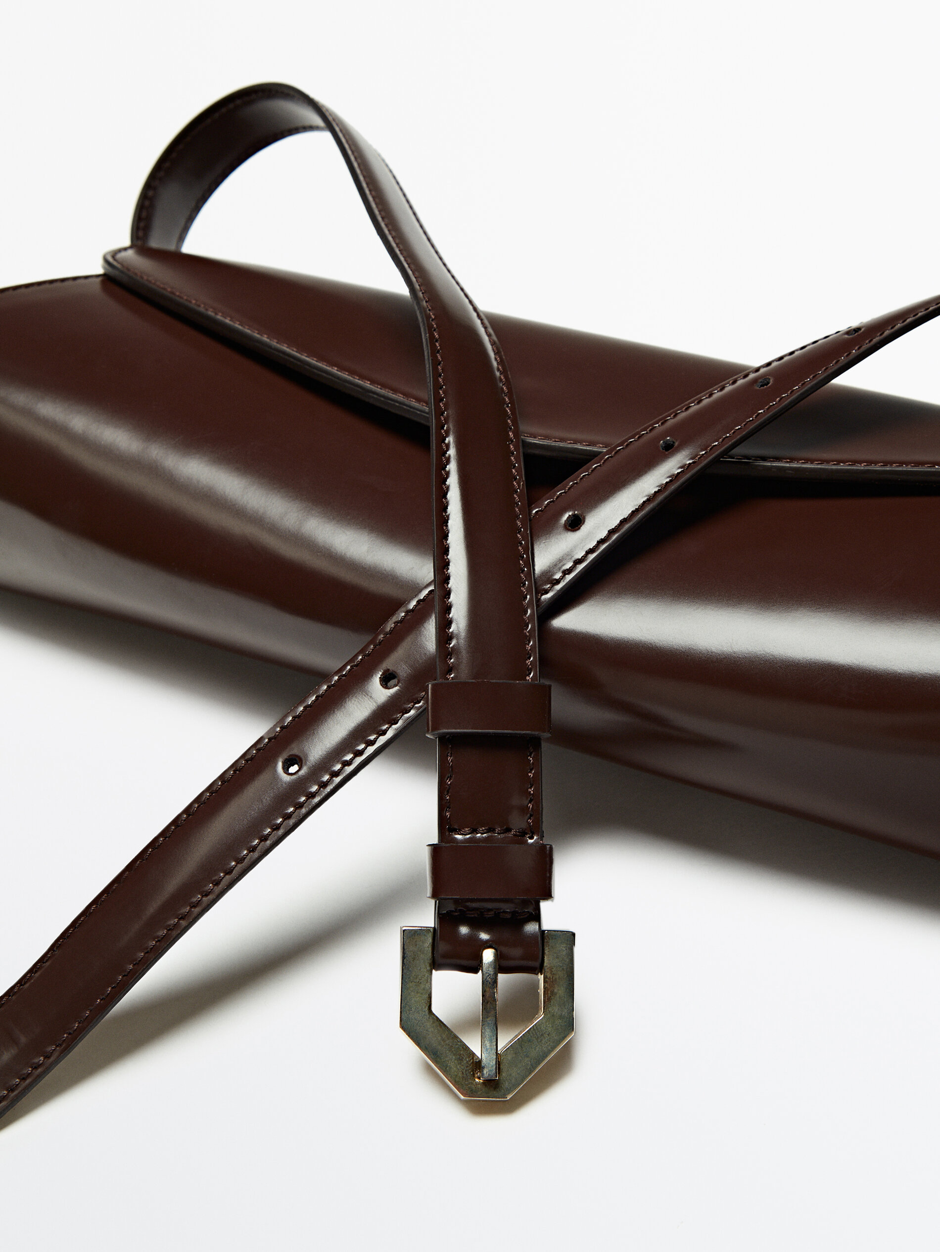 Bolso piel correa extraíble Limited Edition - MARRÓN