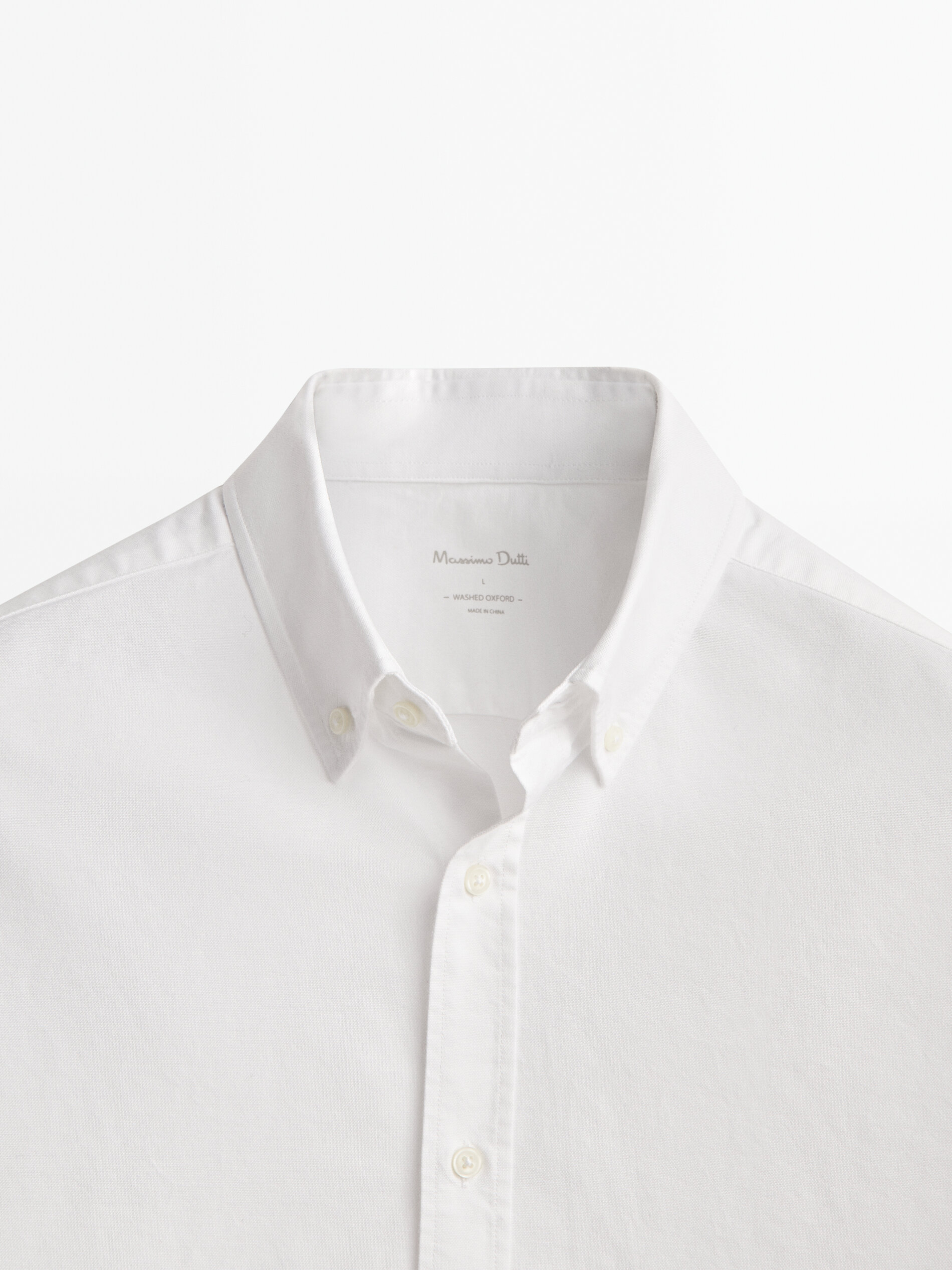 Camisa oxford algodón slim fit - BLANCO